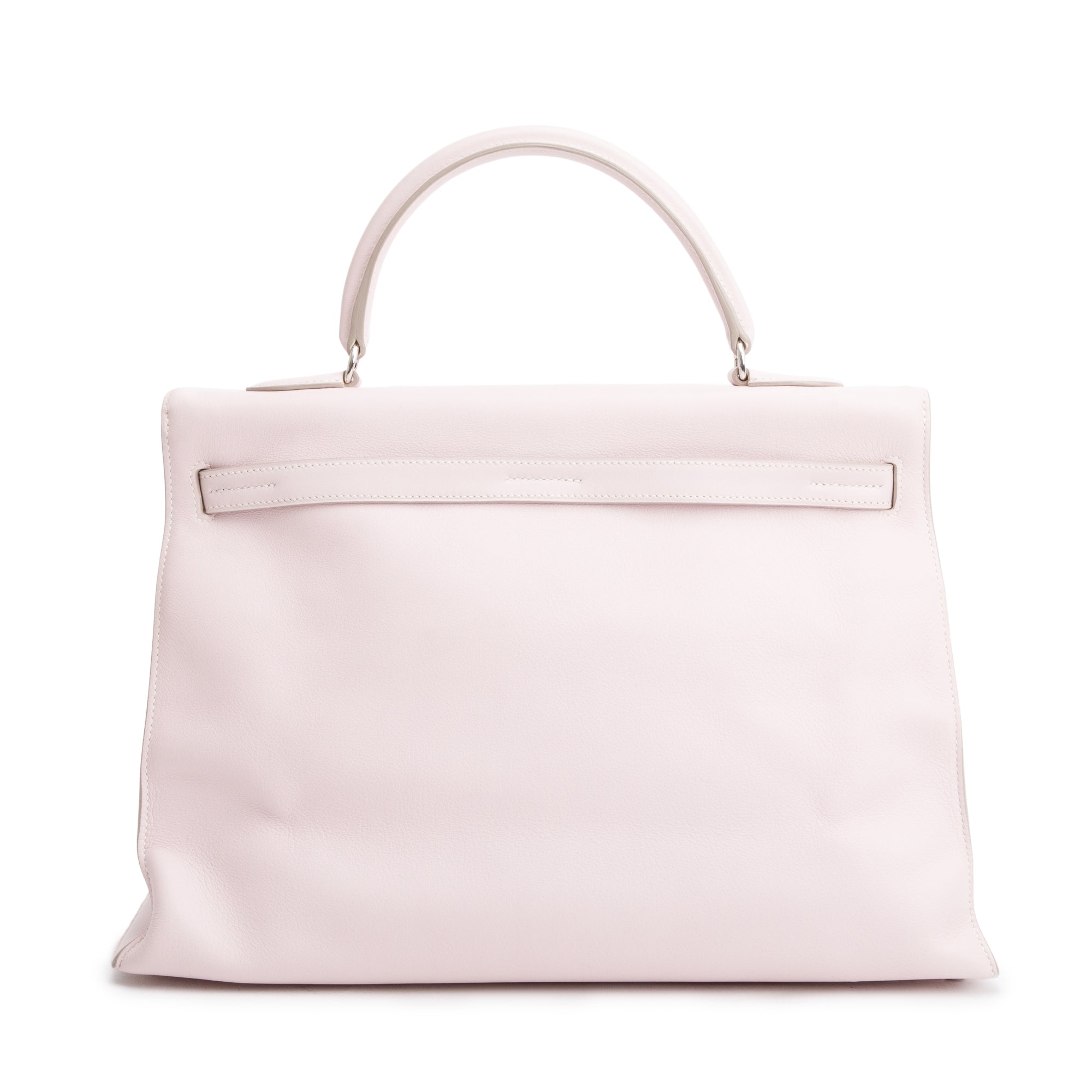 Hermes Rose Dragee Swift Leather Kelly Flat 35