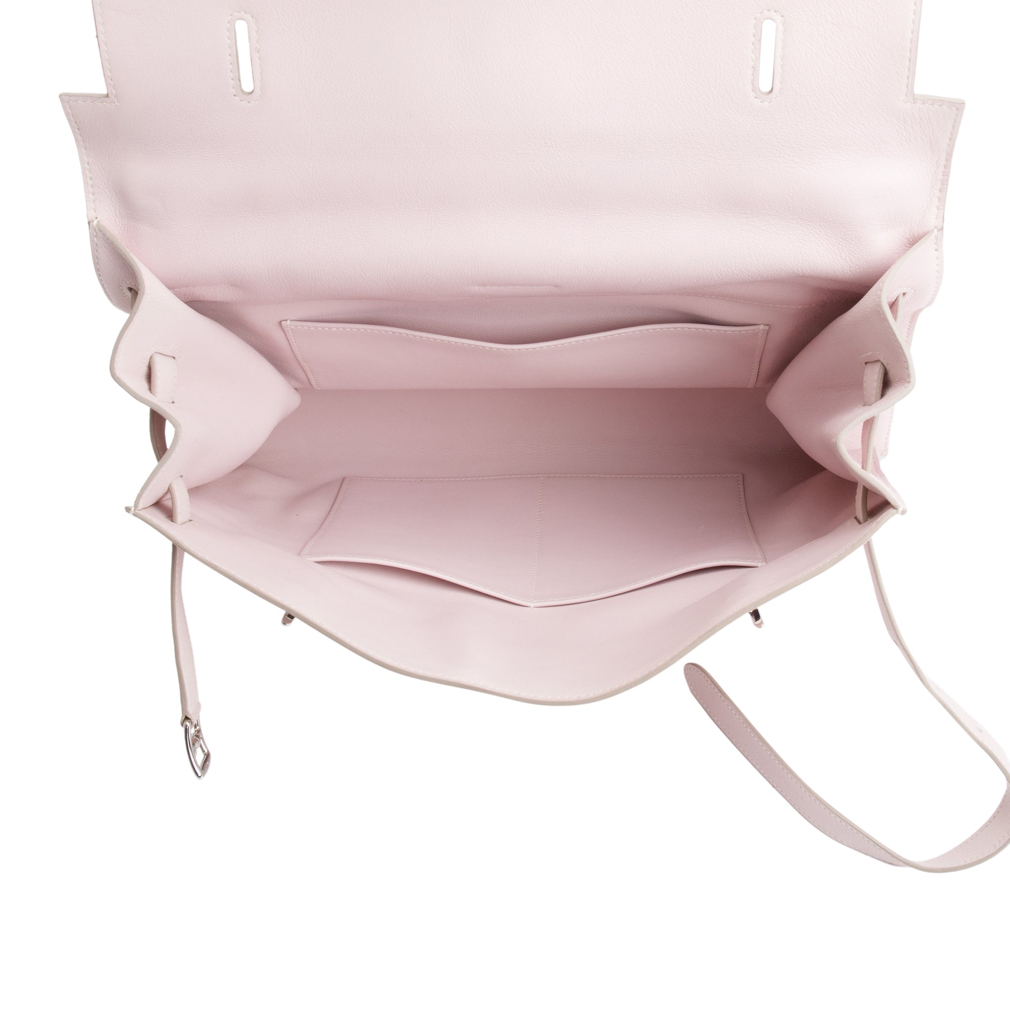 Hermes Rose Dragee Swift Leather Kelly Flat 35