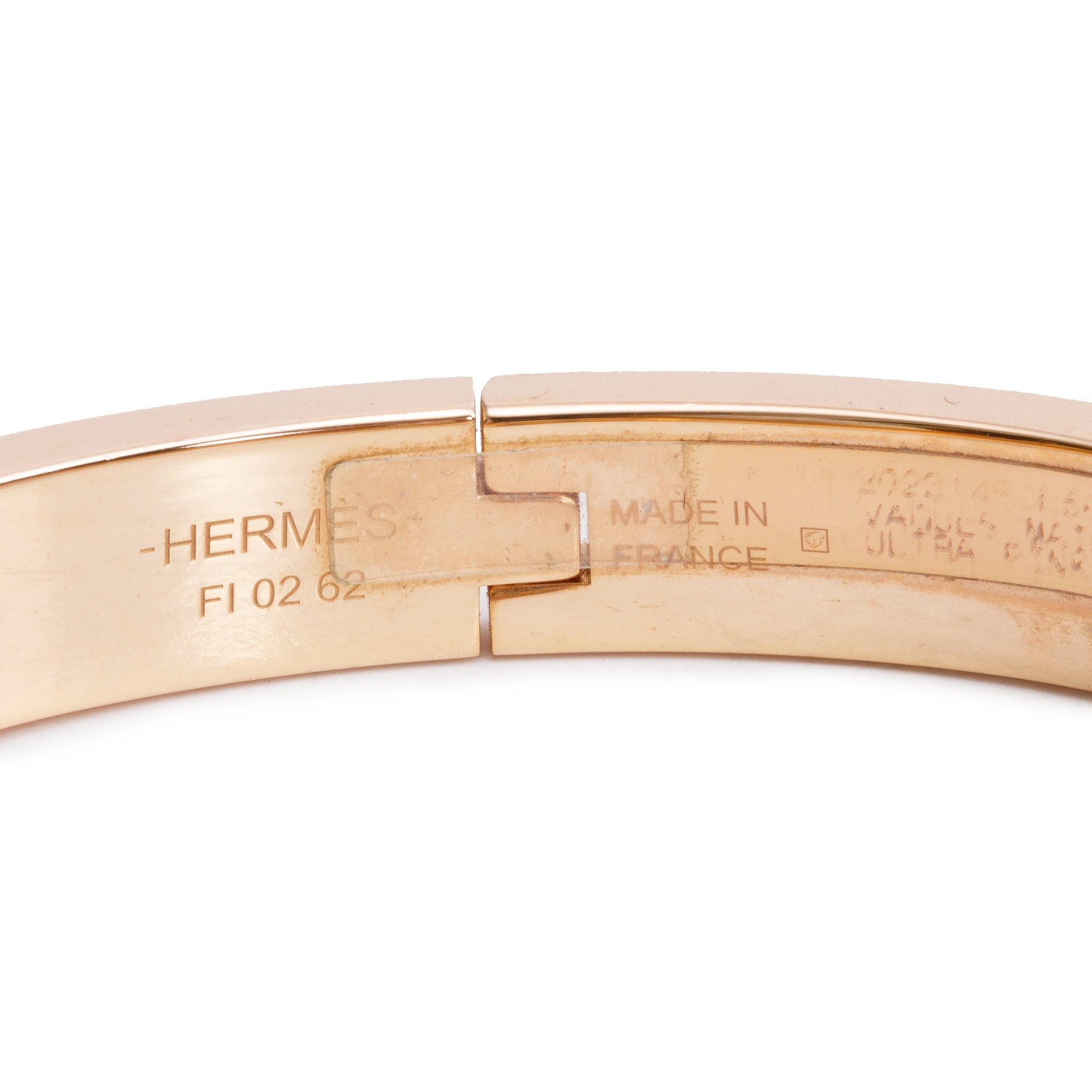 Hermes Rose Gold-Plated Enamel Mini Clic Chaine D'Ancre Farandole Bracelet w/ Box