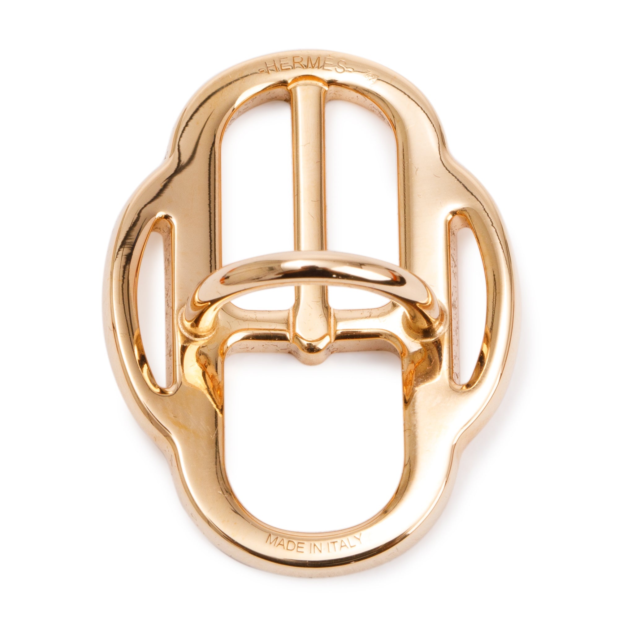 Hermes Rose Gold-Plated Metal Mini Boucle Twilly Ring w/ Box