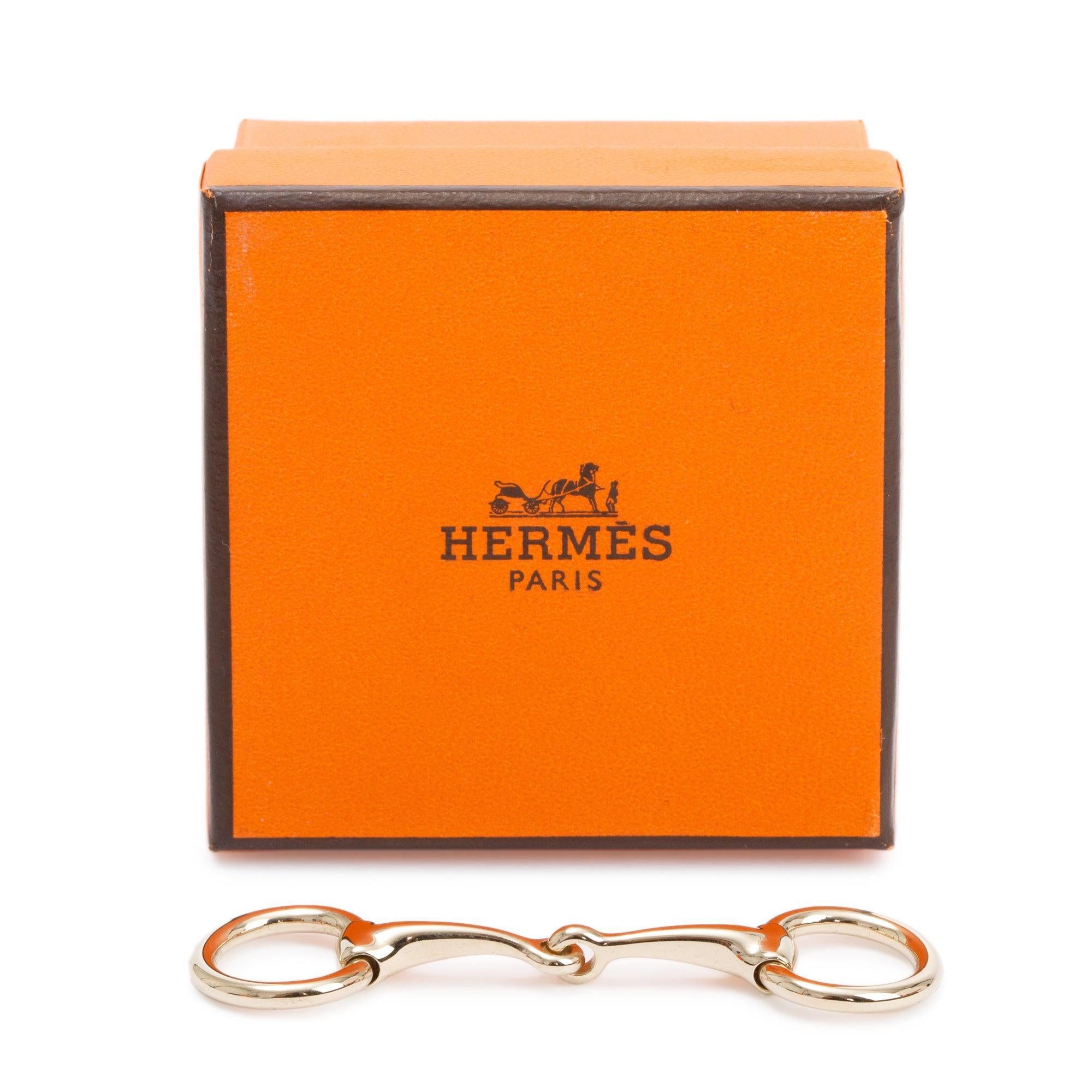 Hermes Rose Gold-Plated Metal Mini Mors Twilly Ring w/ Box