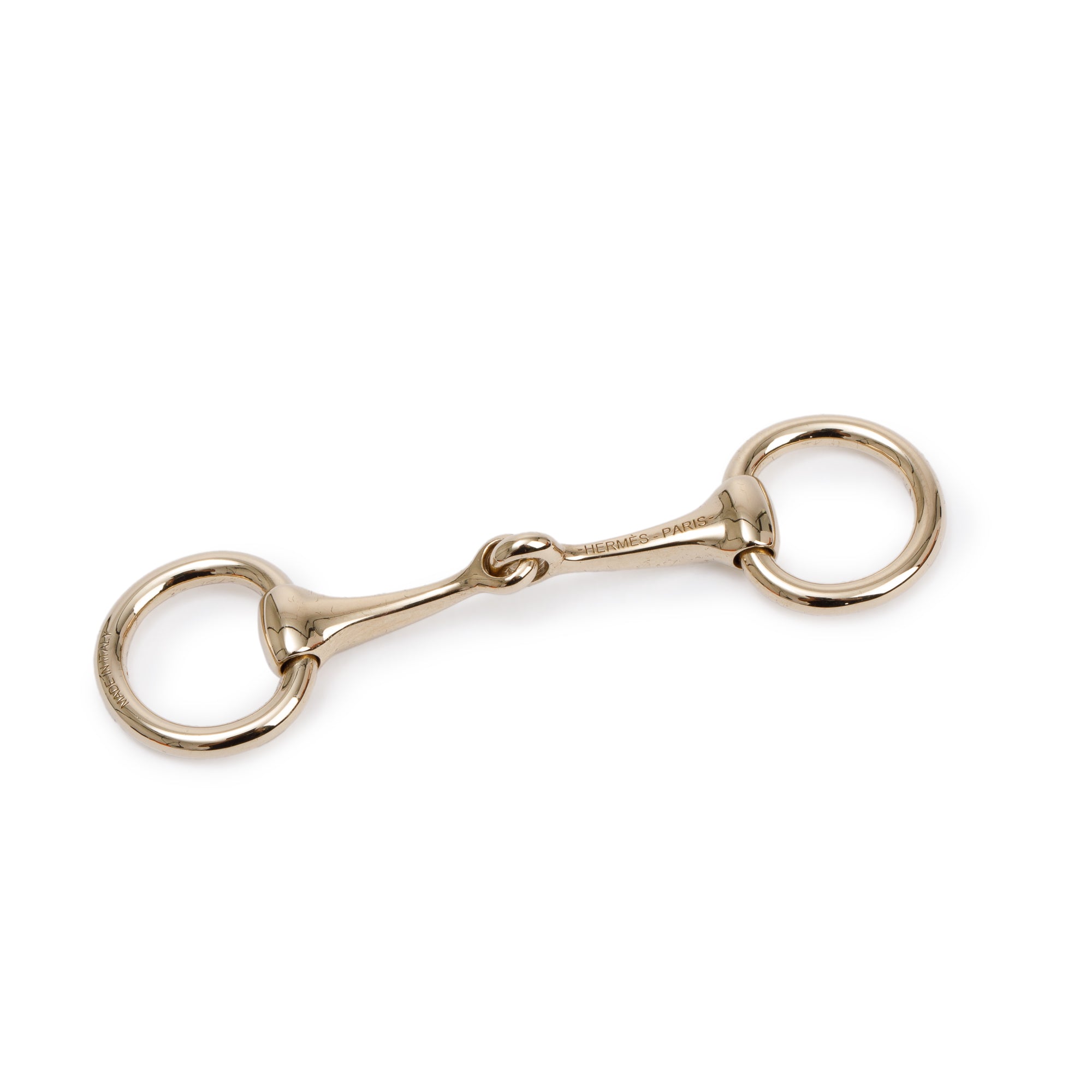 Hermes Rose Gold-Plated Metal Mini Mors Twilly Ring w/ Box