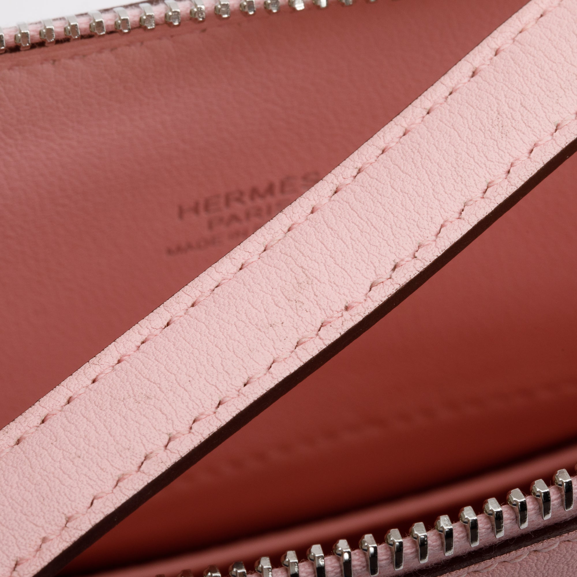 Hermes Rose Sakura Swift Leather Bolide 27 w/ Strap