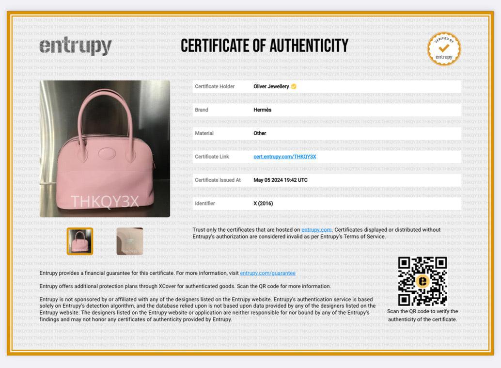 Hermes Rose Sakura Swift Leather Bolide 27 w/ Strap