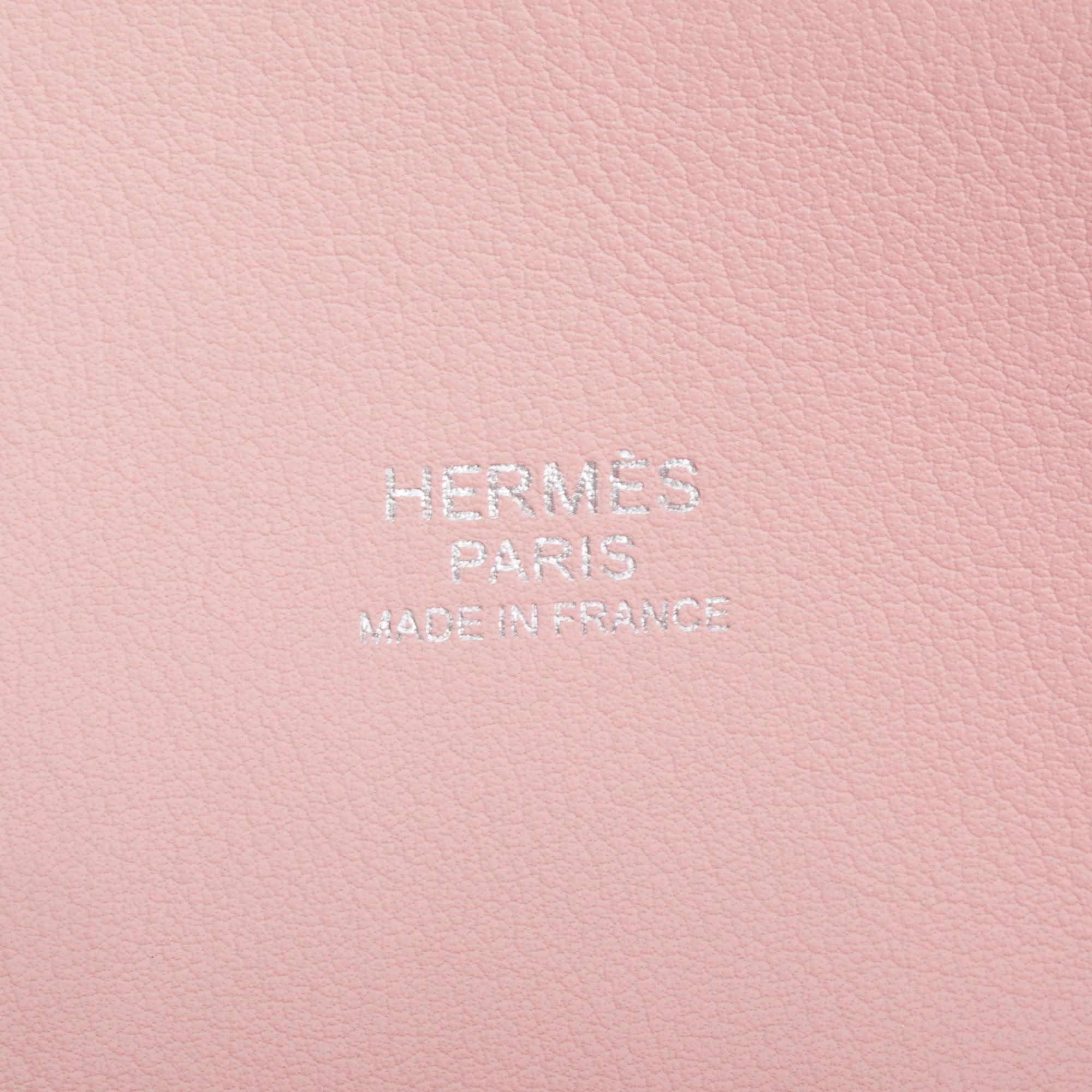 Hermes Rose Sakura Swift Leather Bolide 27 w/ Strap