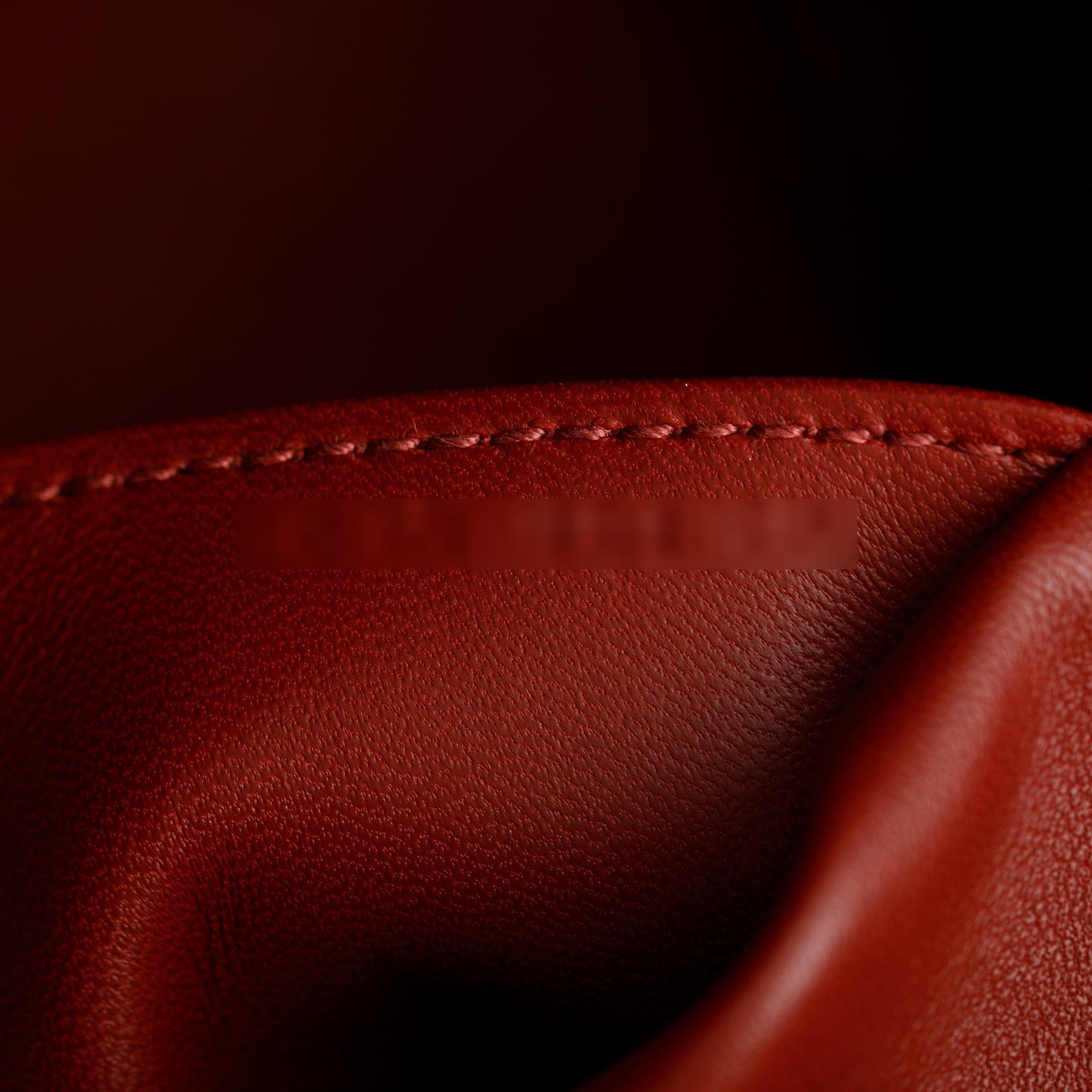 Hermes Rouge Casaque Evercolor Toolbox 20 w/ Strap