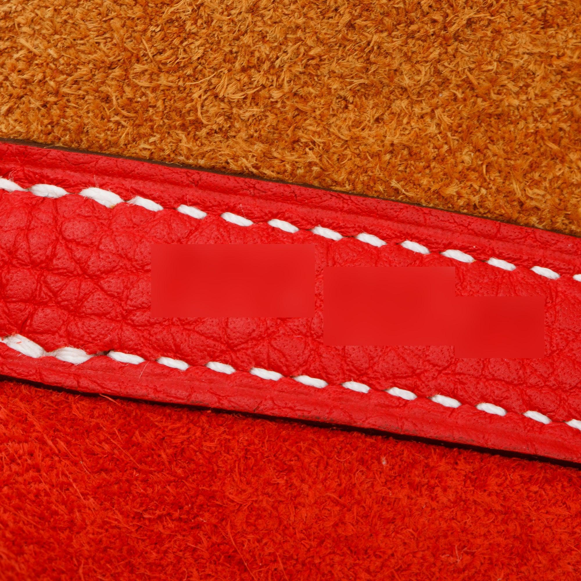 Hermes Rouge Coeur/Gold Bicolor Taurillon Clemence Picotin 22 w/ Box