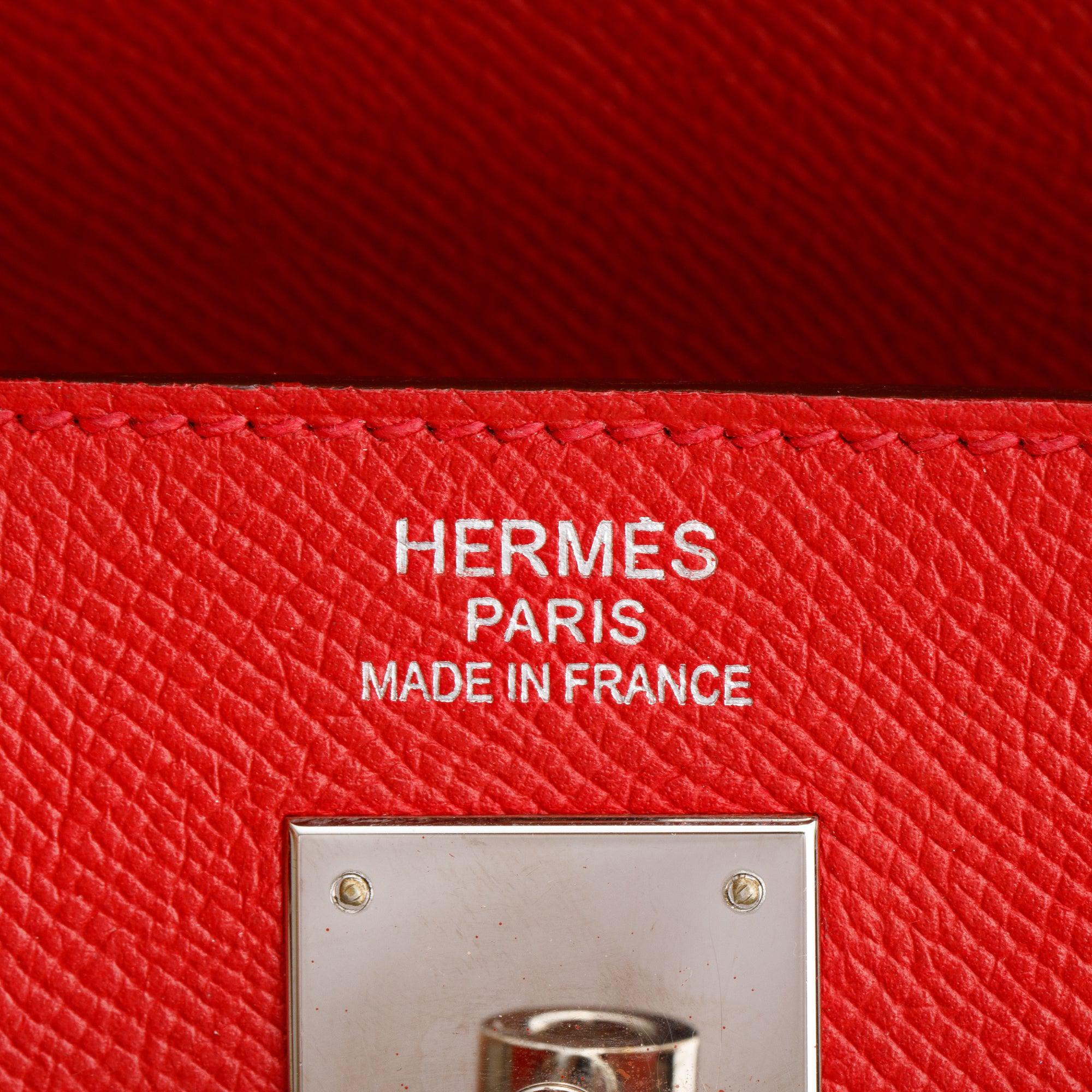 Hermes Rouge Epsom Kelly II Sellier 35