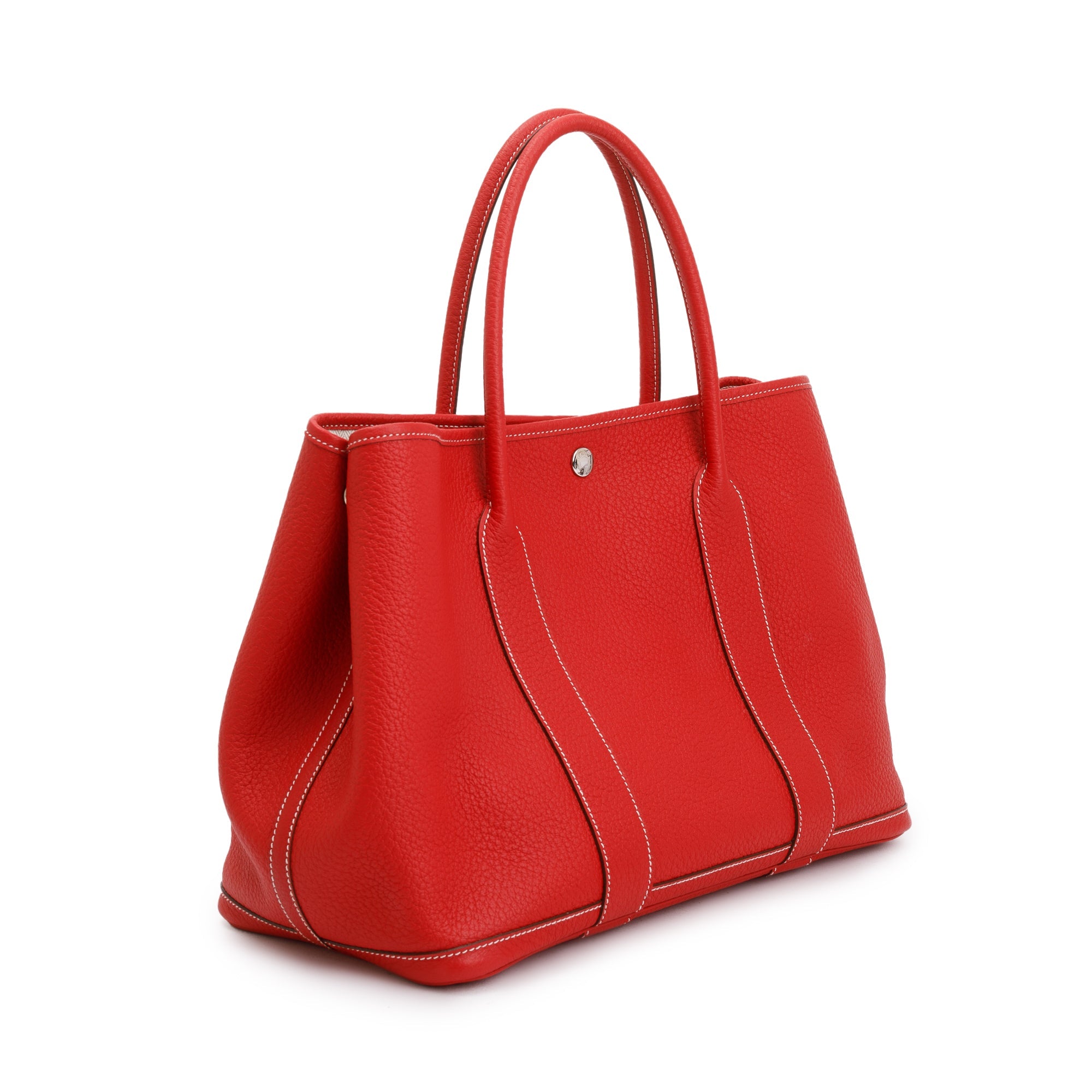 Hermes Rouge Negonda Leather Garden Party 36