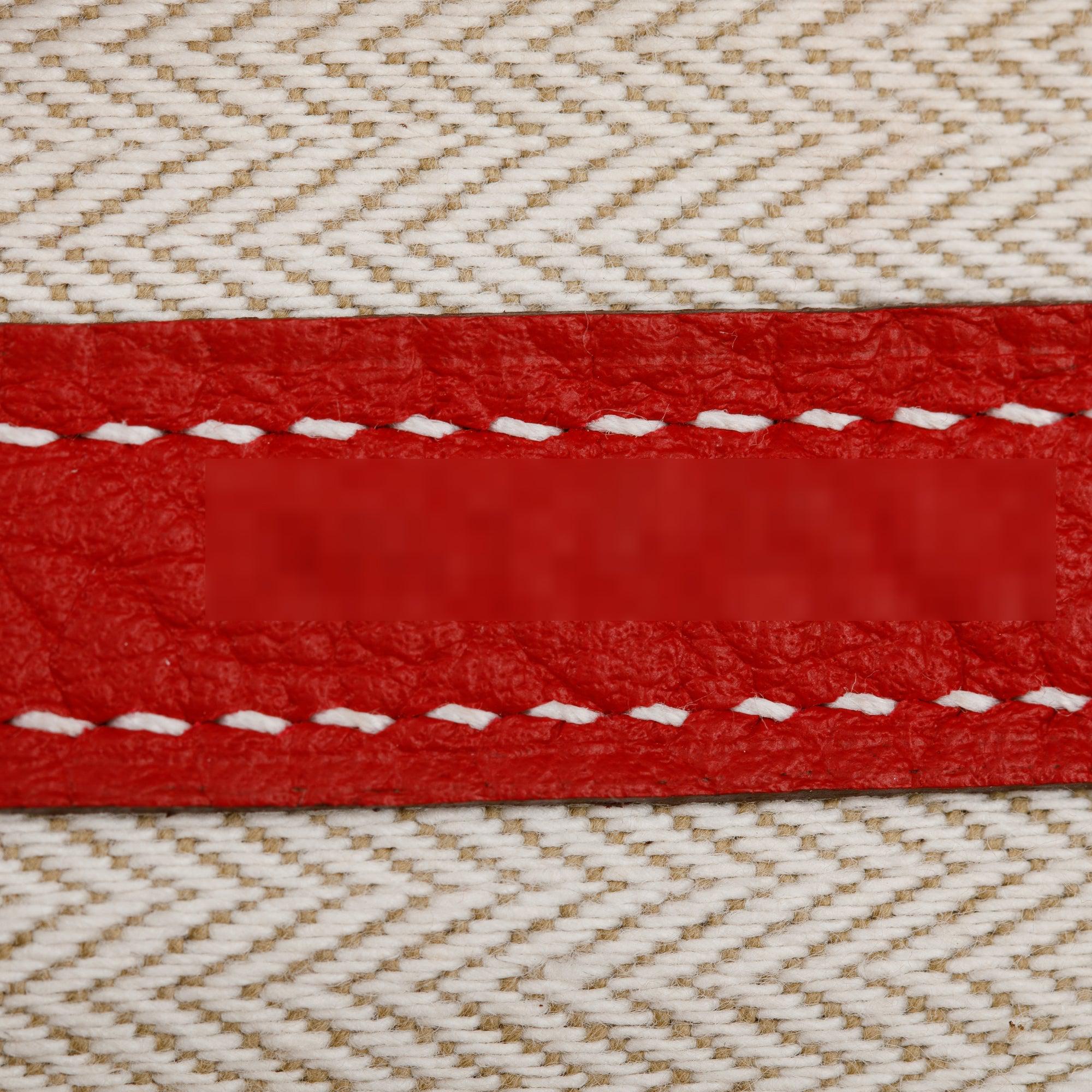 Hermes Rouge Negonda Leather Garden Party 36