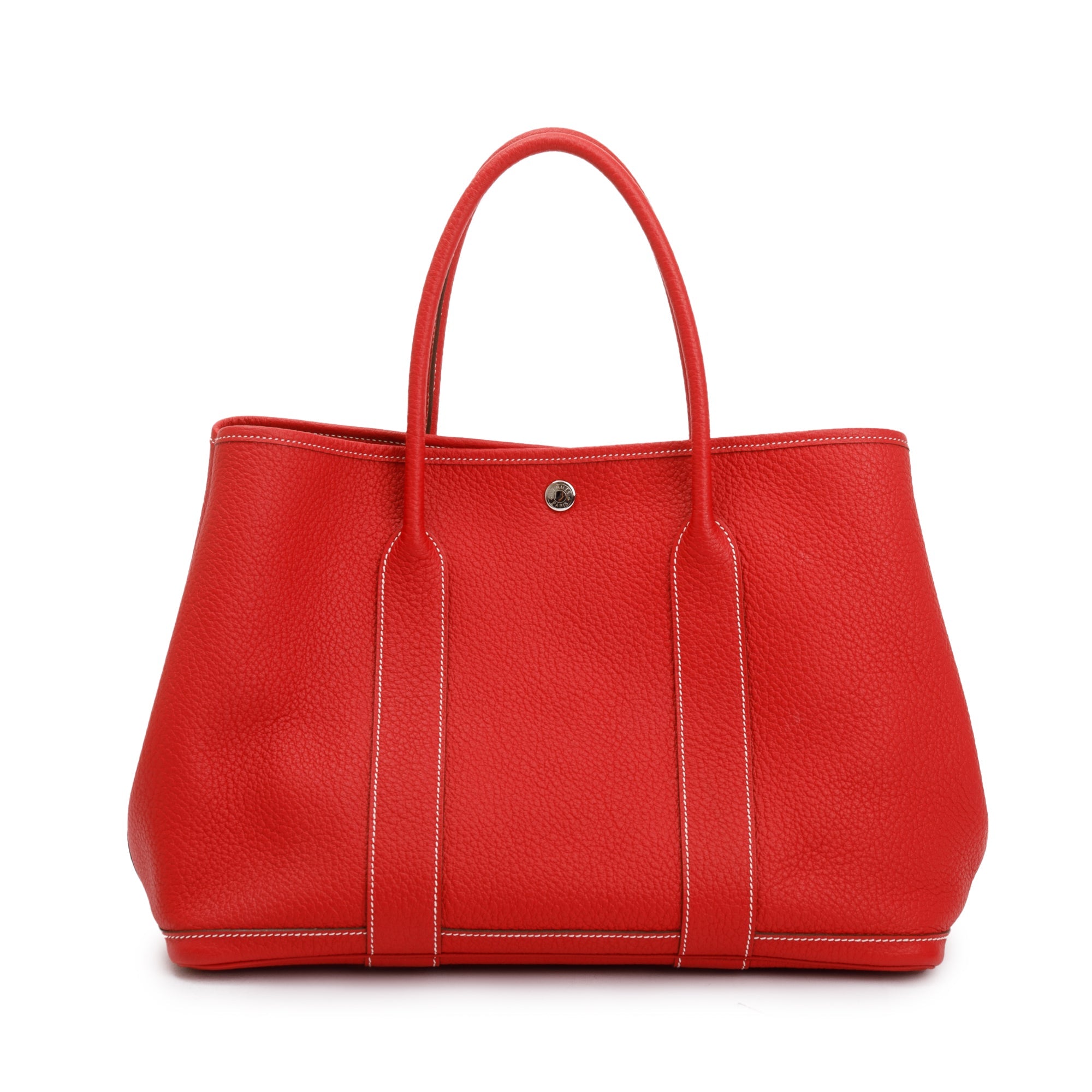 Hermes Rouge Negonda Leather Garden Party 36