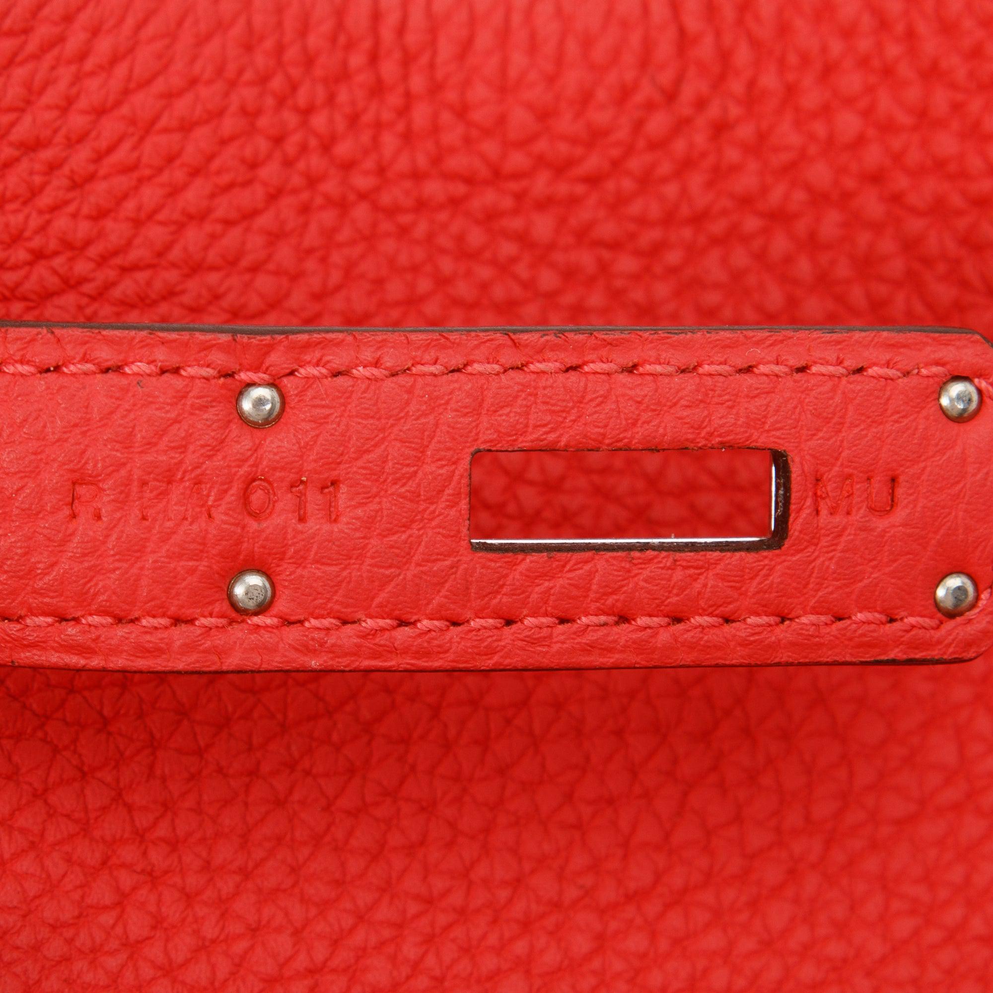 Hermes Rouge Pivoine Togo Birkin 35 w/ Box