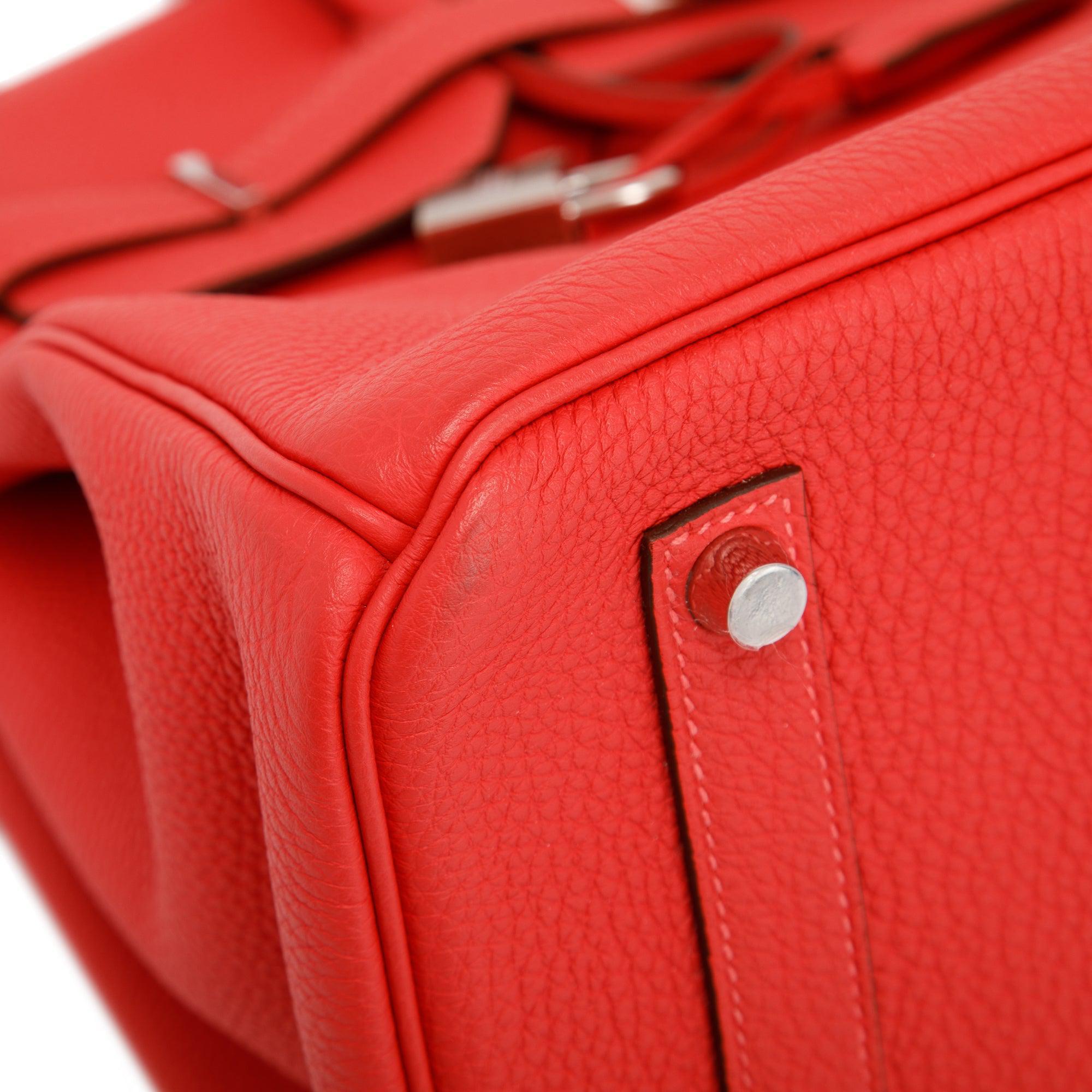 Hermes Rouge Pivoine Togo Birkin 35 w/ Box