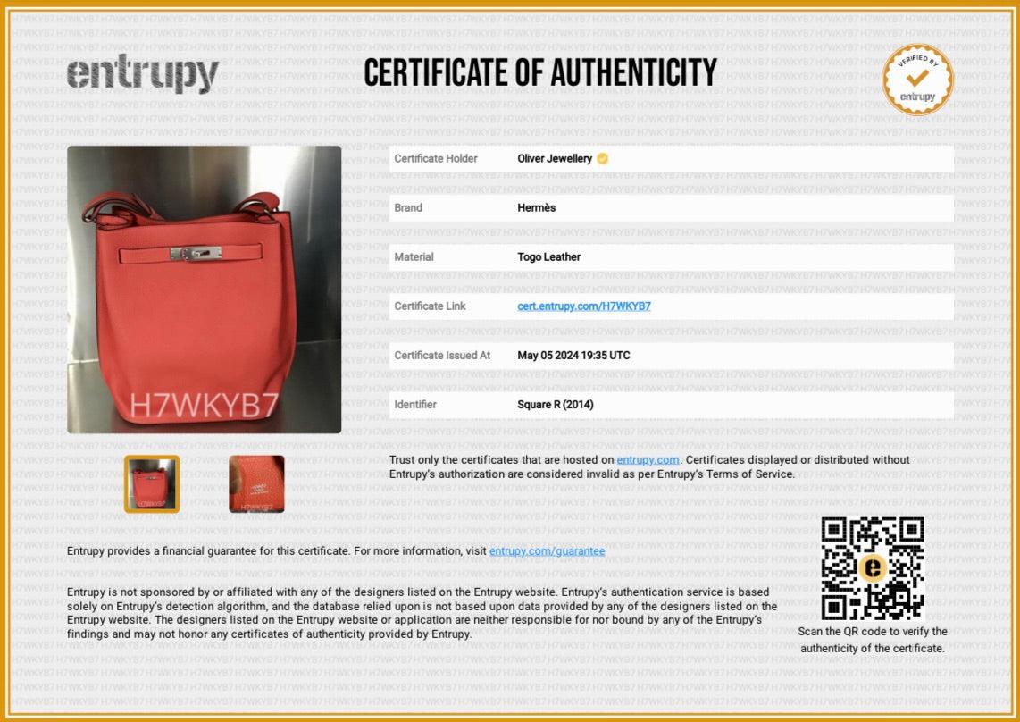 Hermes Rouge Pivoine Togo Leather So Kelly 22 Bag