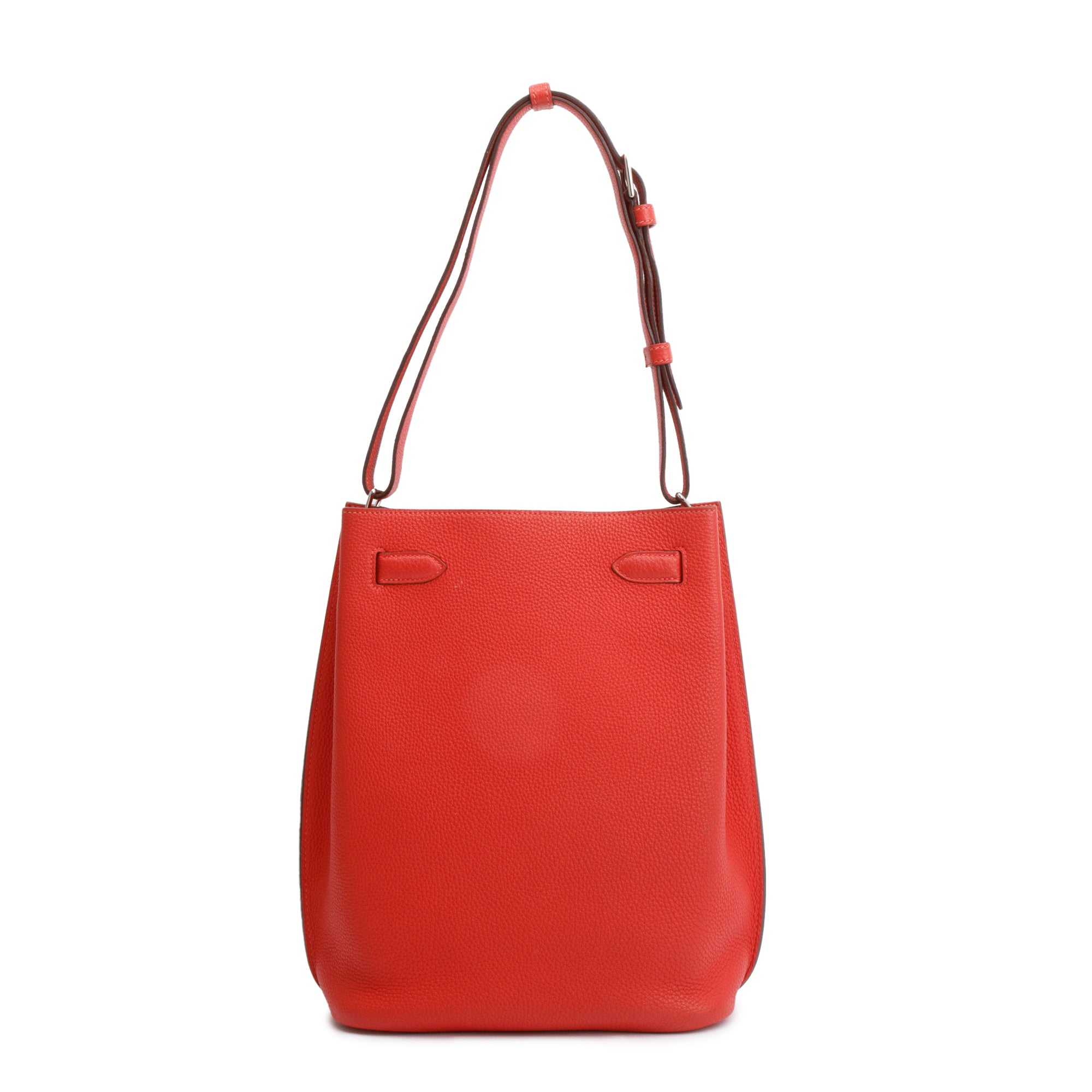 Hermes Rouge Pivoine Togo Leather So Kelly 22 Bag