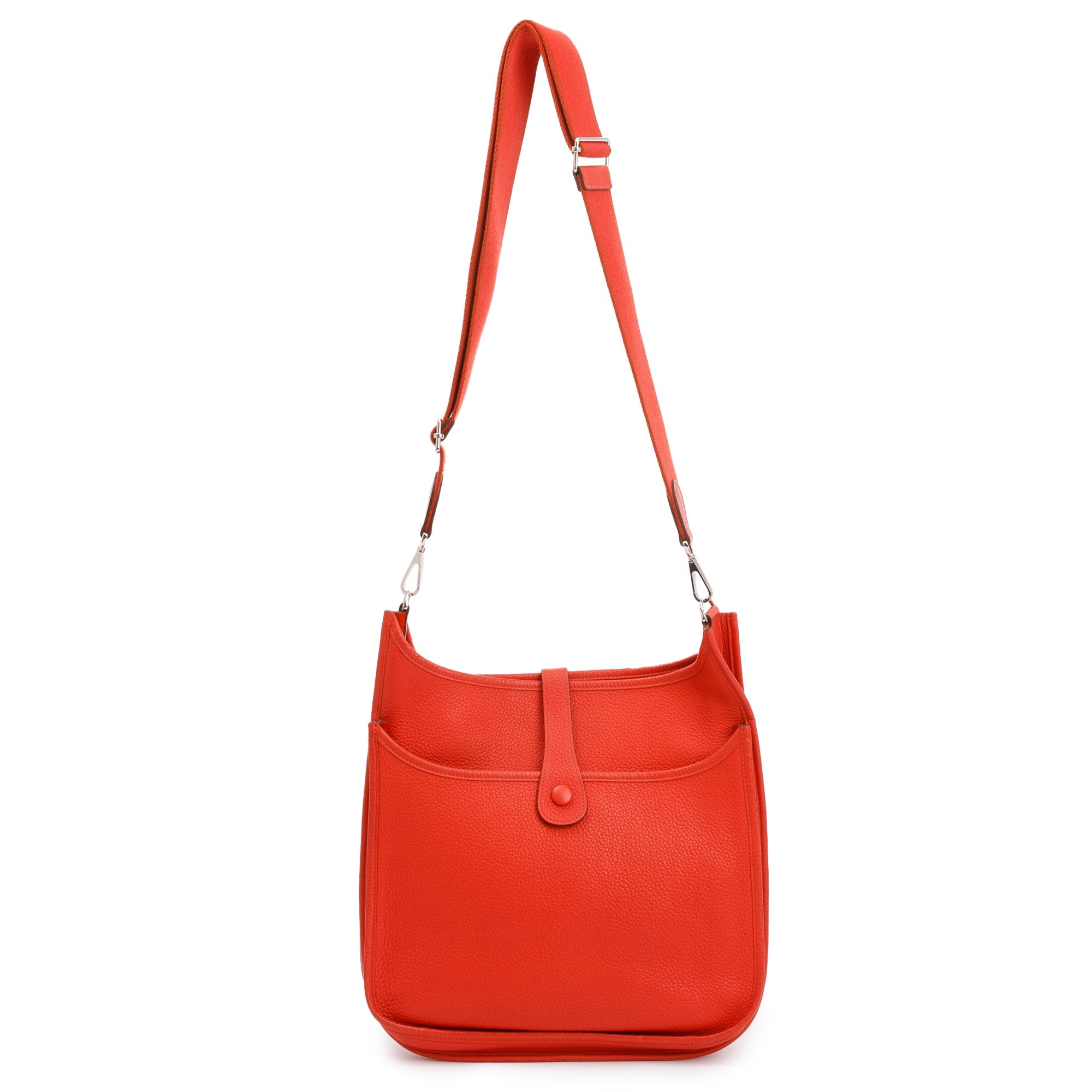Hermes Rouge Taurillon Clemence Evelyne III 33