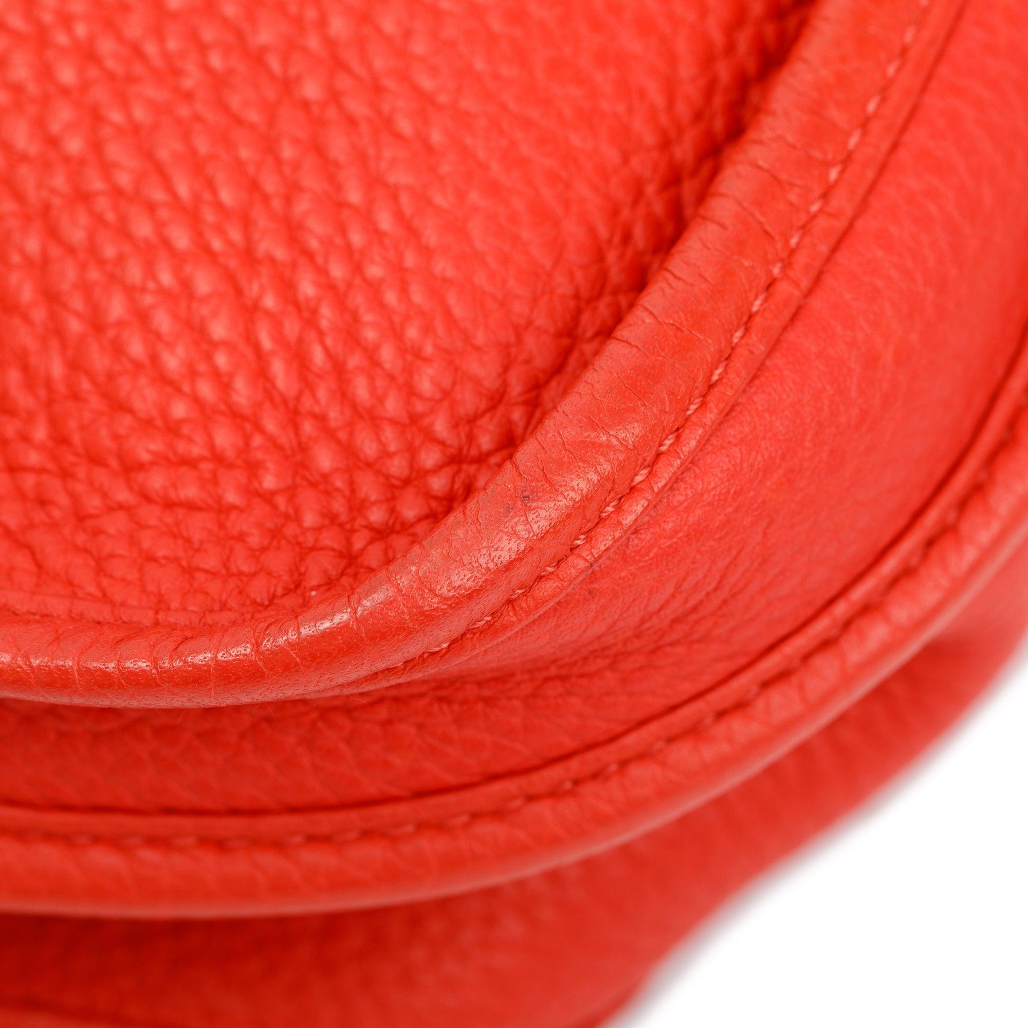 Hermes Rouge Taurillon Clemence Evelyne III 33