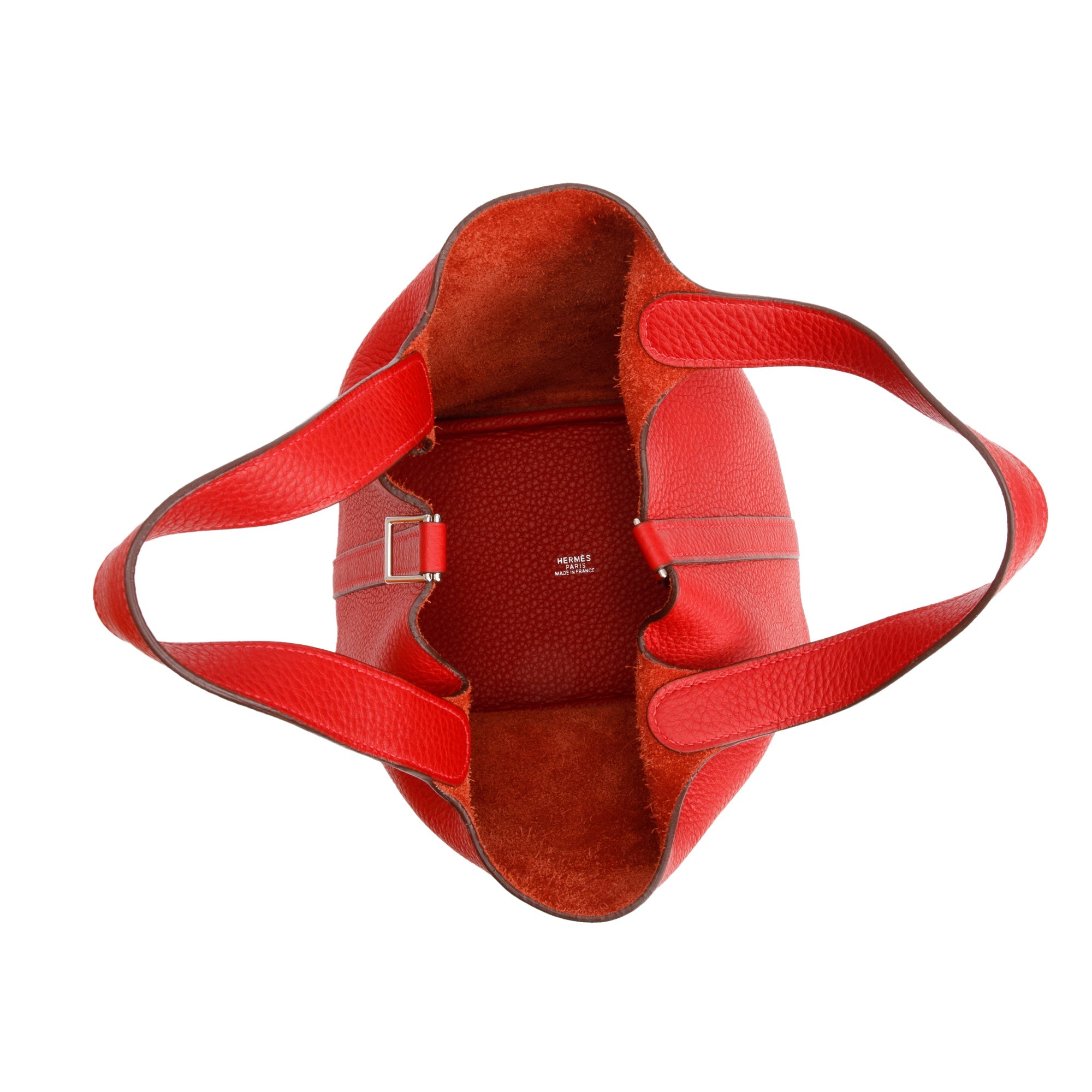 Hermes Rouge Taurillon Clemence Picotin 18 w/ Box