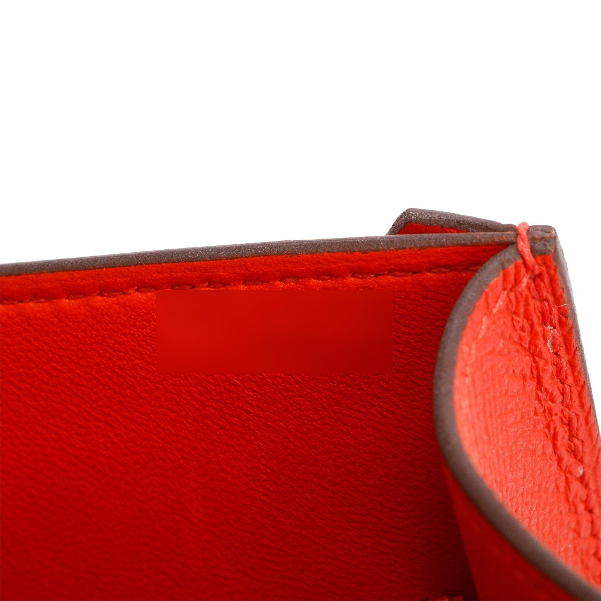 Hermes Rouge Tomate Epsom Leather Verrou 23