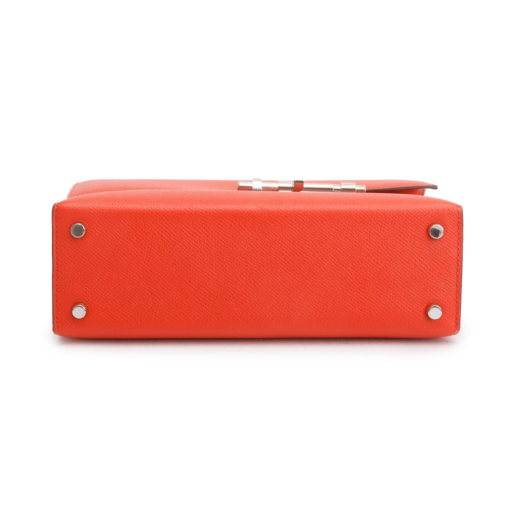 Hermes Rouge Tomate Epsom Leather Verrou 23