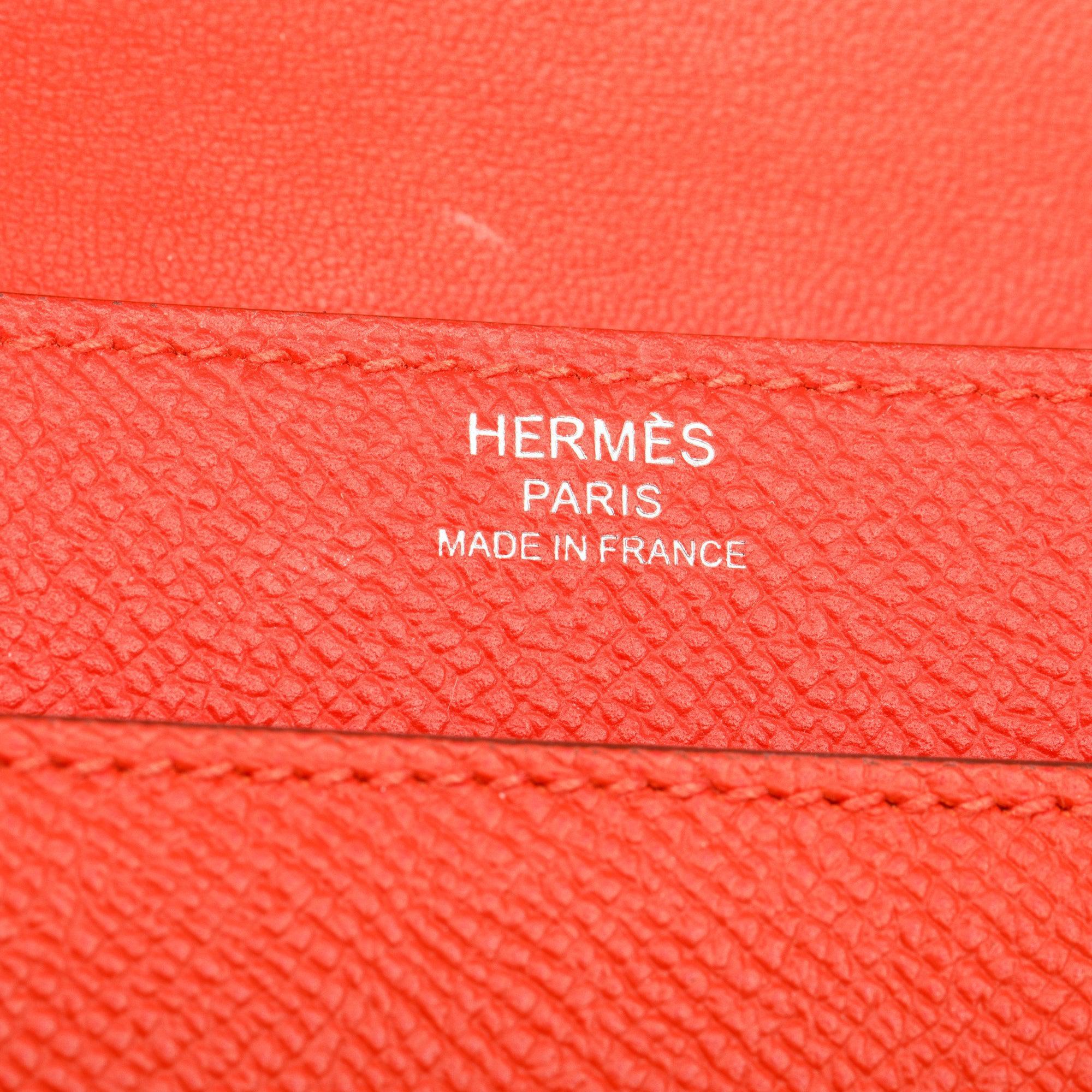 Hermes Rouge Tomate Epsom Leather Verrou 23