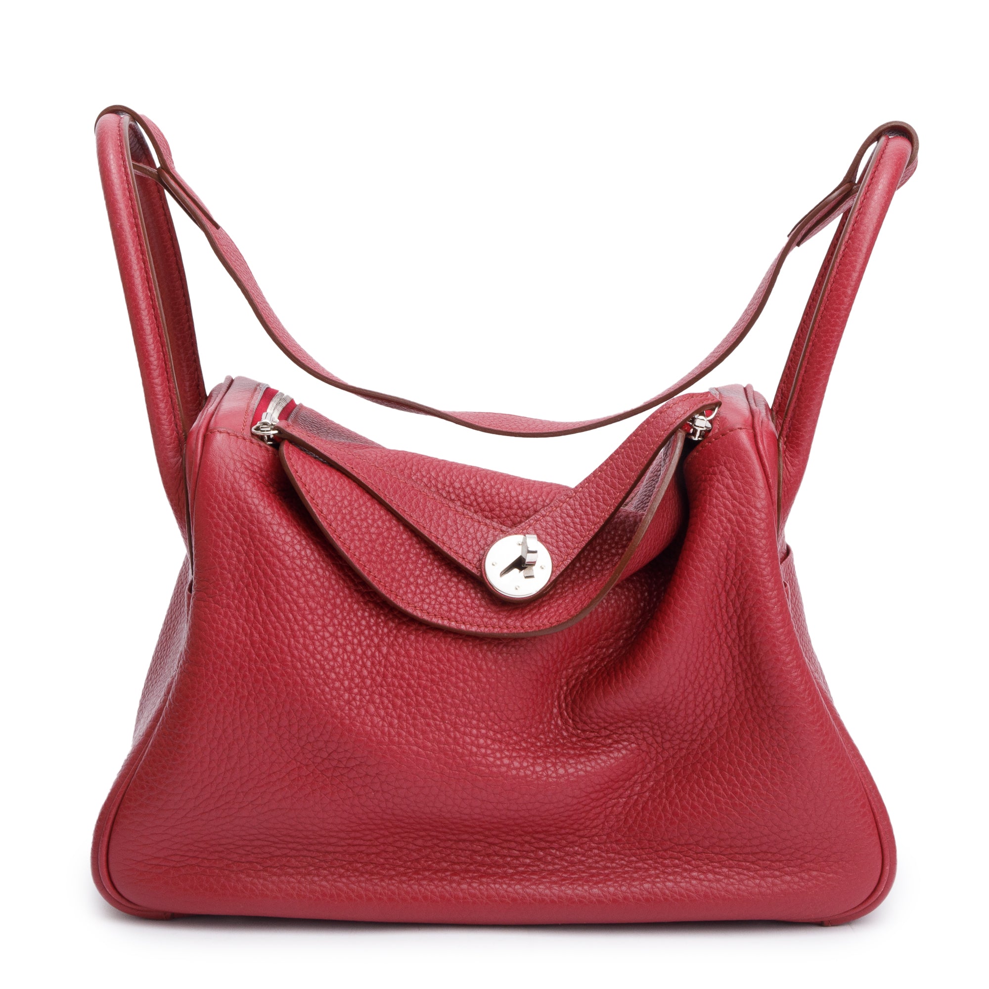 Hermes Rubis Taurillon Clemence Leather Lindy 30