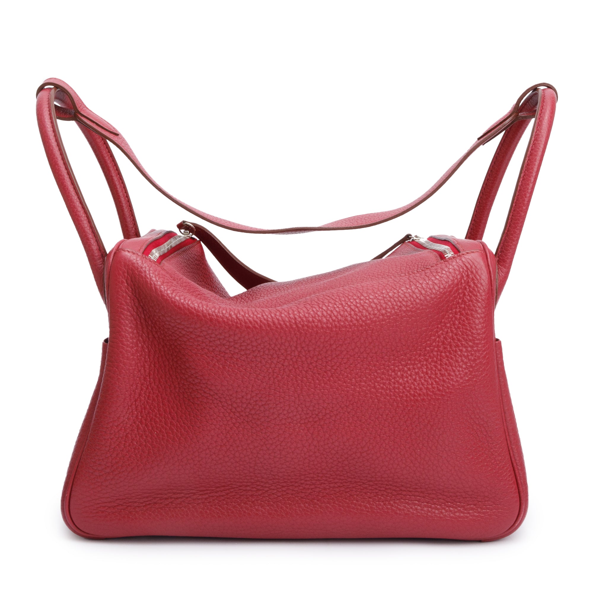 Hermes Rubis Taurillon Clemence Leather Lindy 30