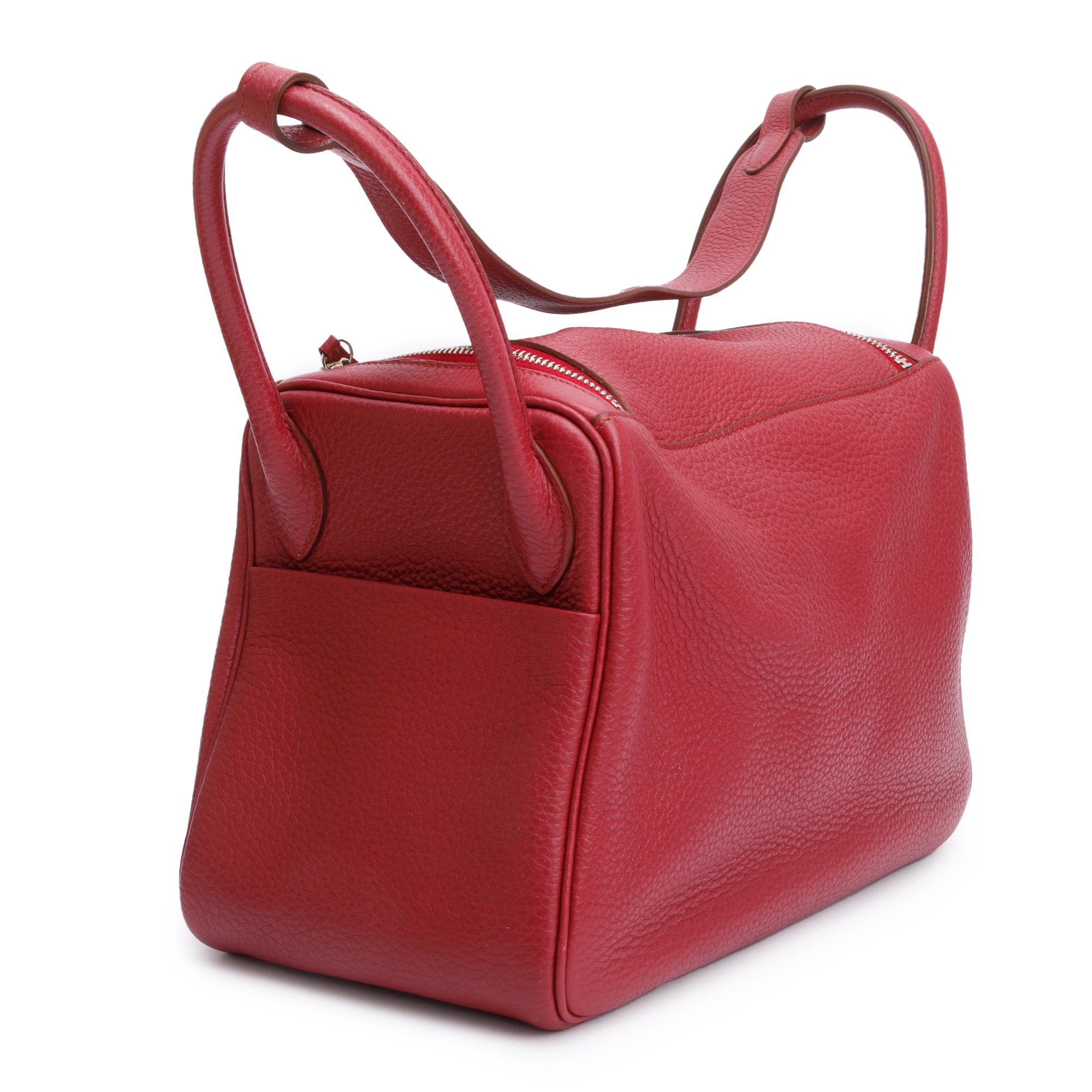Hermes Rubis Taurillon Clemence Leather Lindy 30