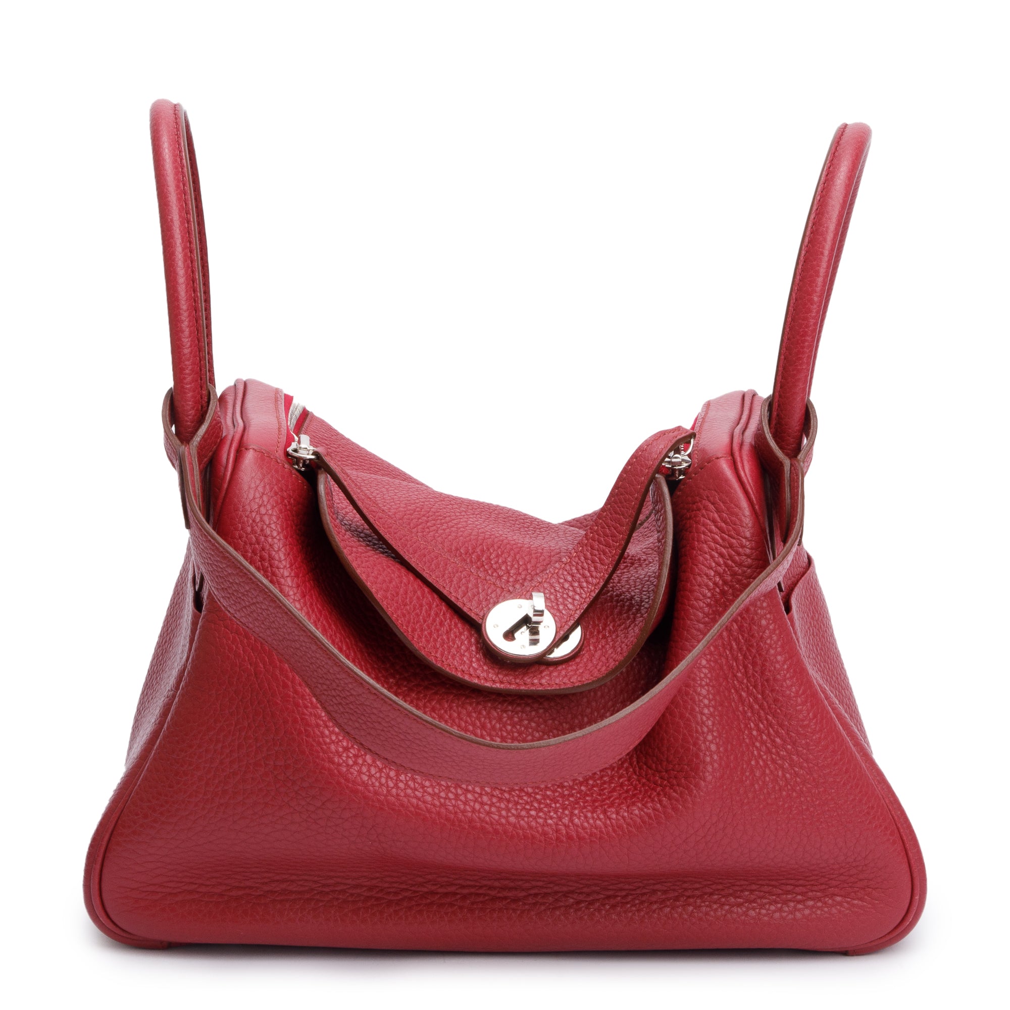 Hermes Rubis Taurillon Clemence Leather Lindy 30