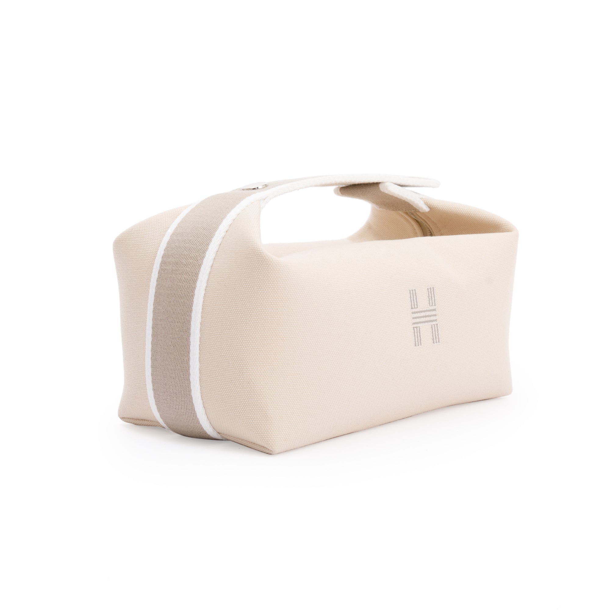 Hermes Small Neutral Toile Bride-A-Brac Case