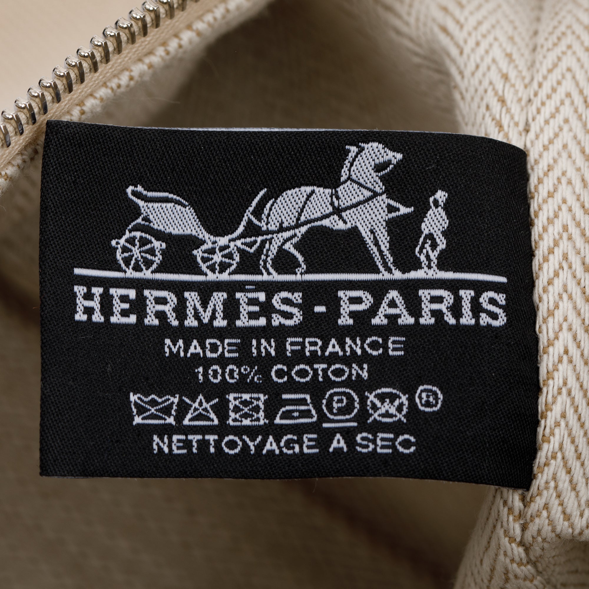 Hermes Small Neutral Toile Bride-A-Brac Case