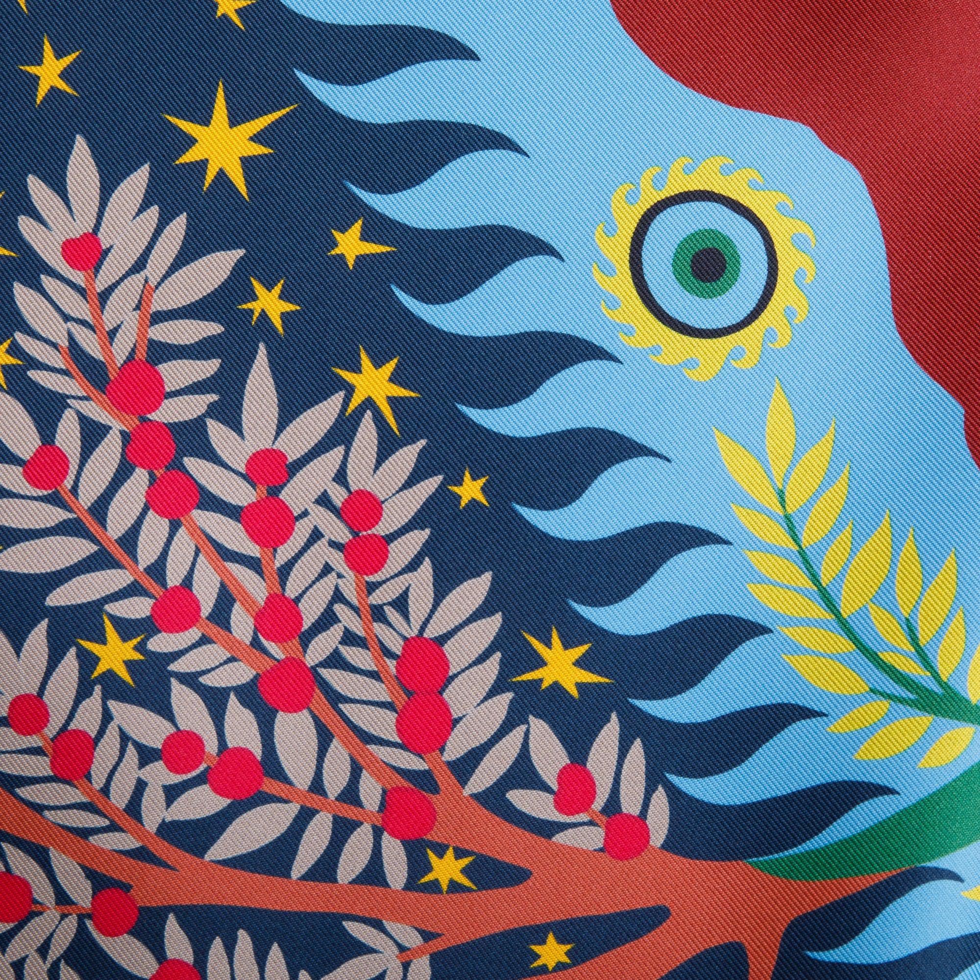 Hermes Sous 'Le Charme D'Orphee' Double Face Silk Scarf 90 w/ Box