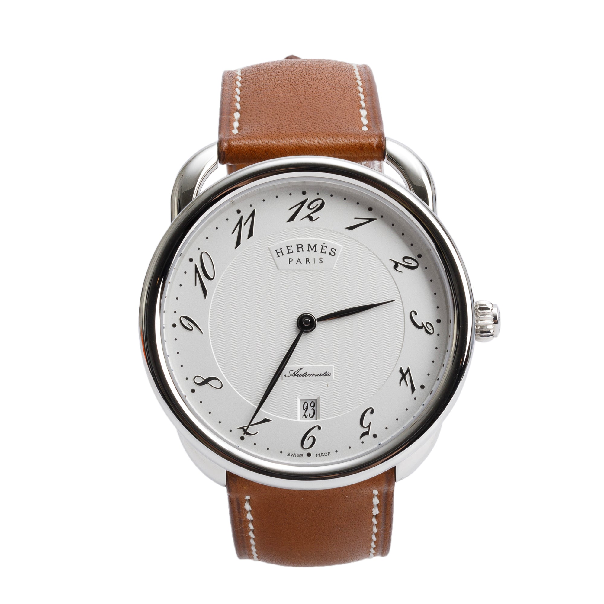 Hermes Stainless Steel Arceau 40 MM Automatic Watch w/ Box & Papers