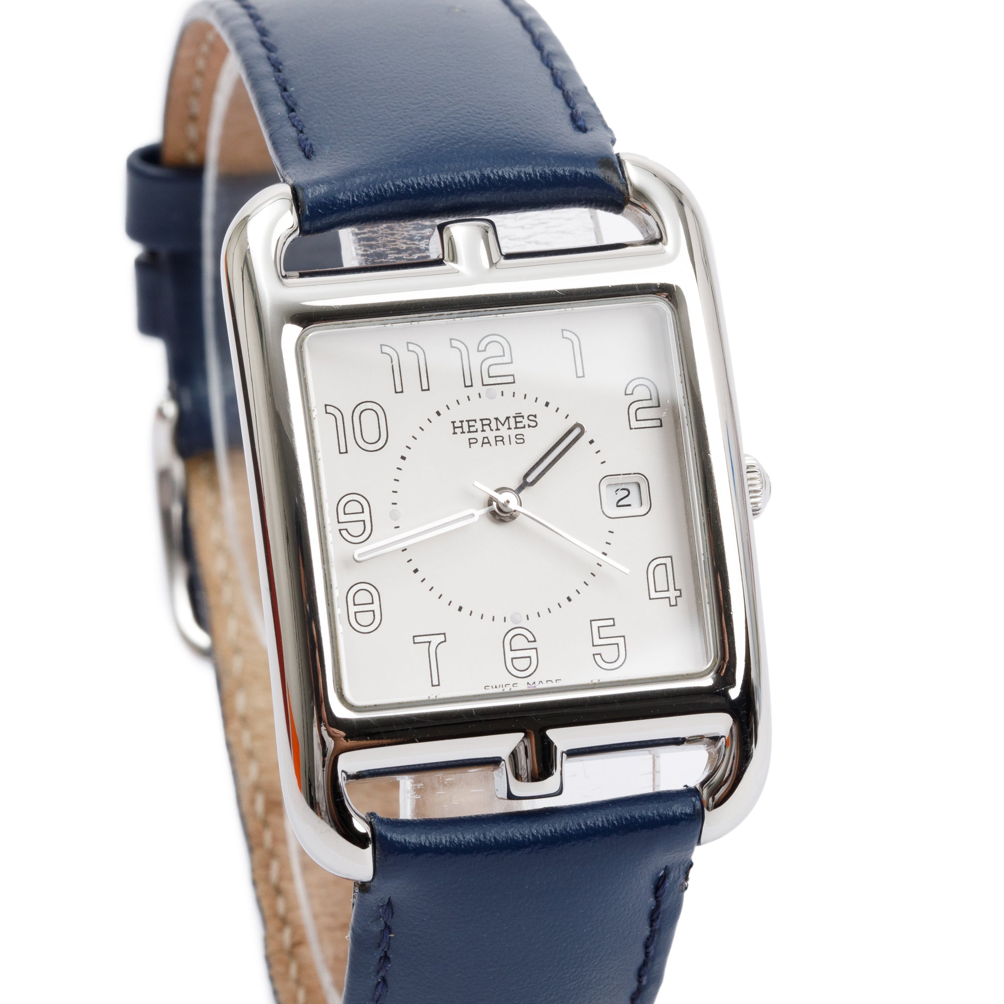 Hermes Stainless Steel Cape Cod 29 MM Watch w/ Box & Papers