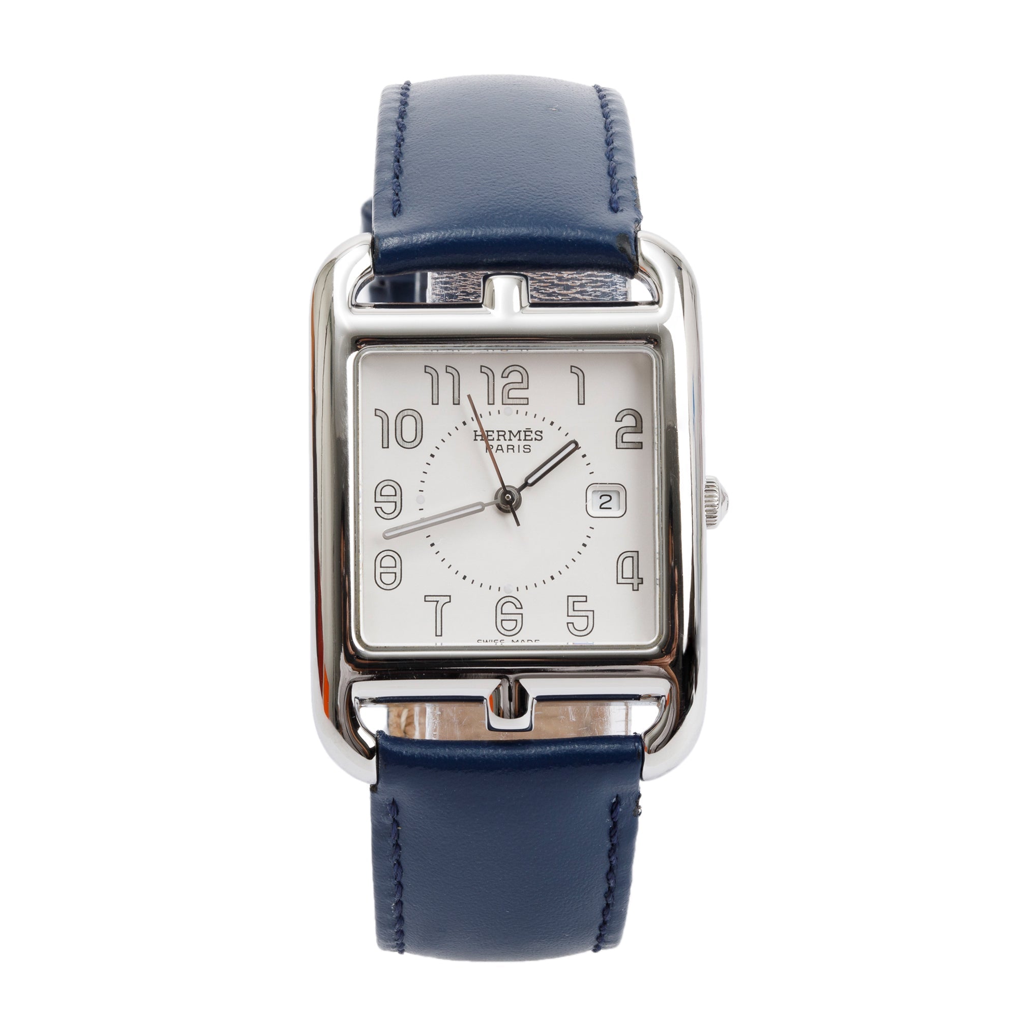 Hermes Stainless Steel Cape Cod 29 MM Watch w/ Box & Papers