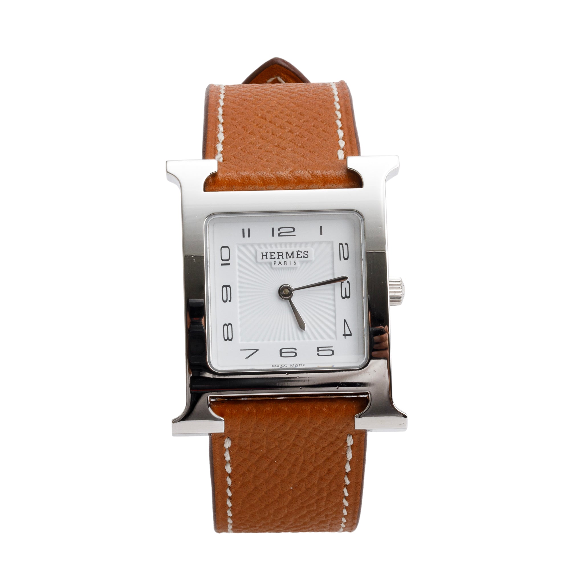 Hermes Stainless Steel Heure H 26 MM Watch w/ Box & Papers