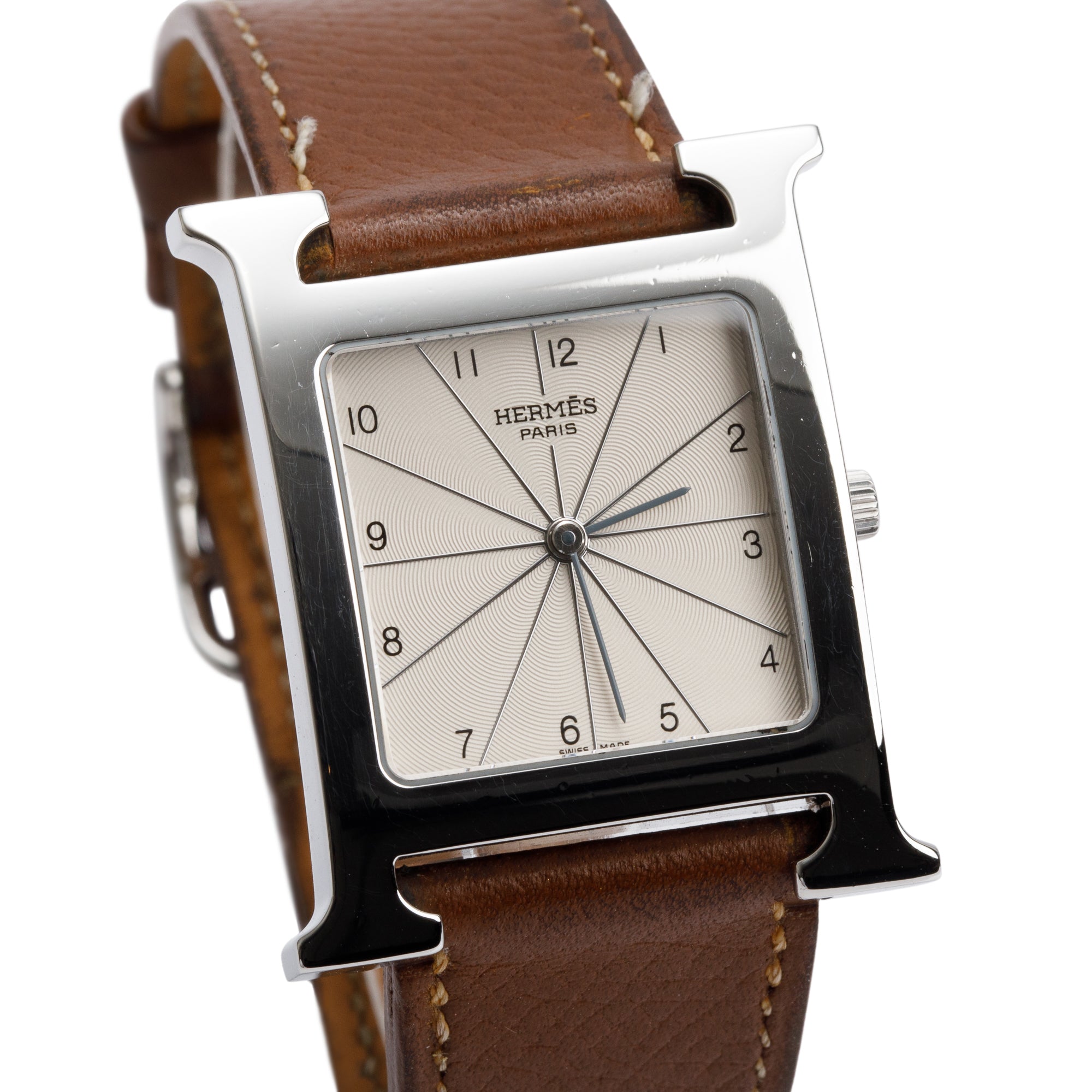 Hermes Stainless Steel Heure H 27.5 MM Watch