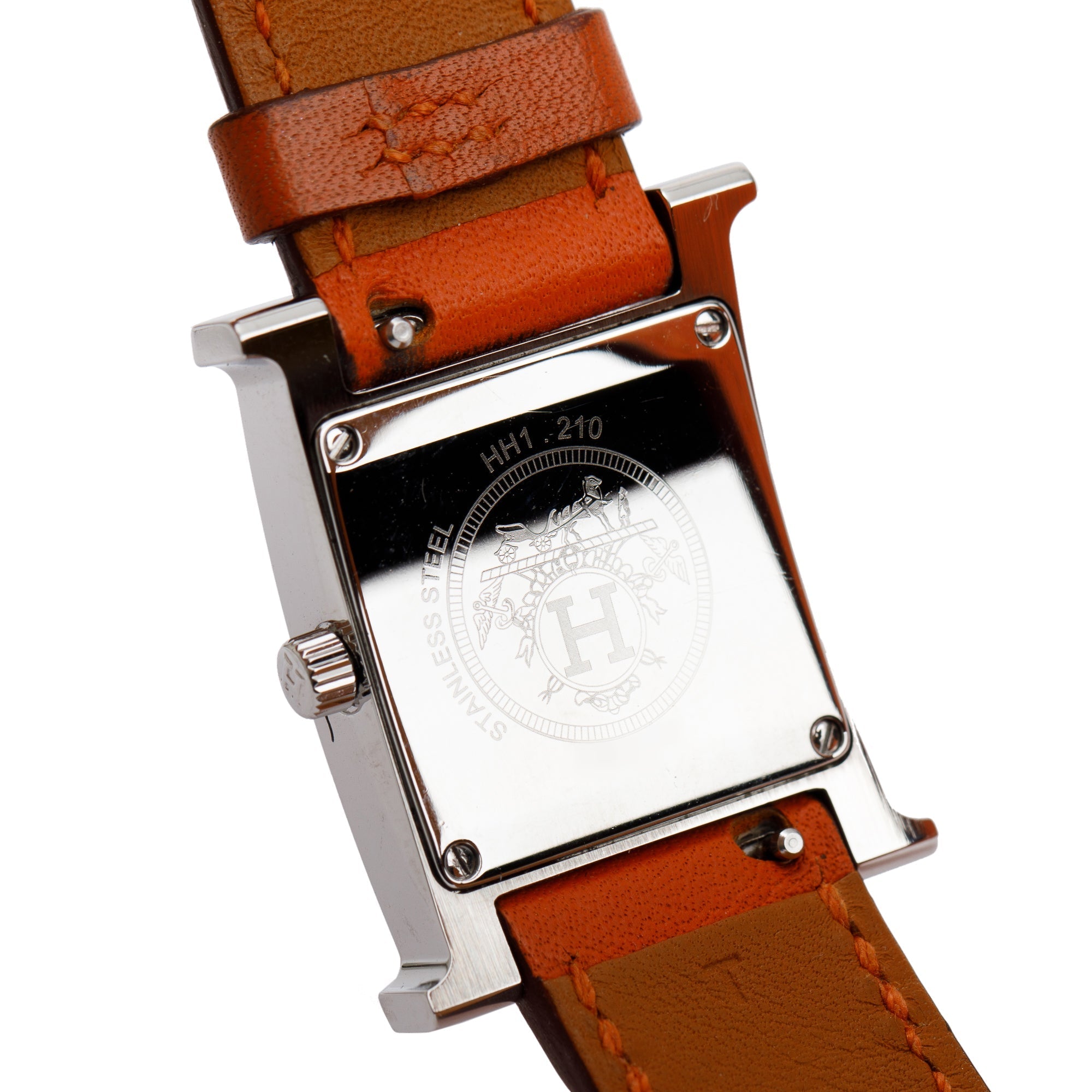 Hermes Stainless Steel Heure H Mini Model 21 MM Watch w/ Box