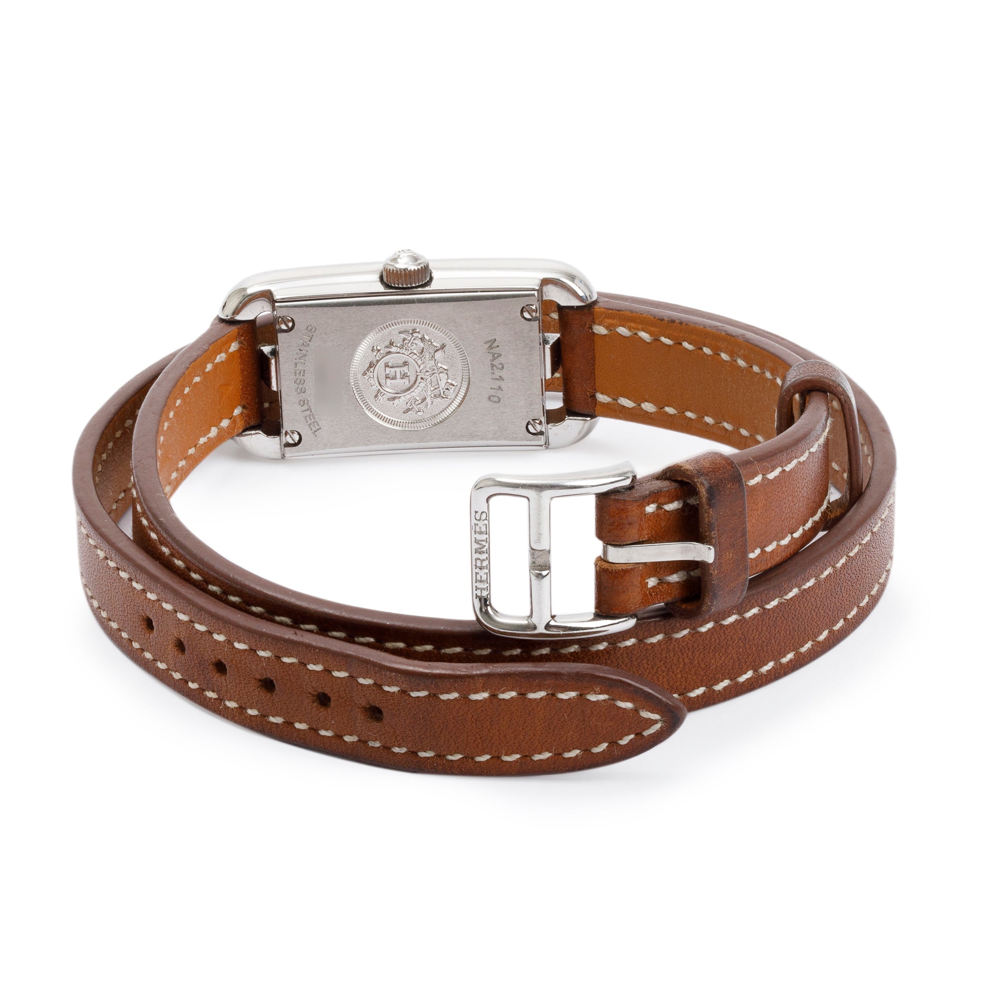 Hermes Stainless Steel Nantucket 29 MM Watch, Small Model w/ Box & Extra Straps