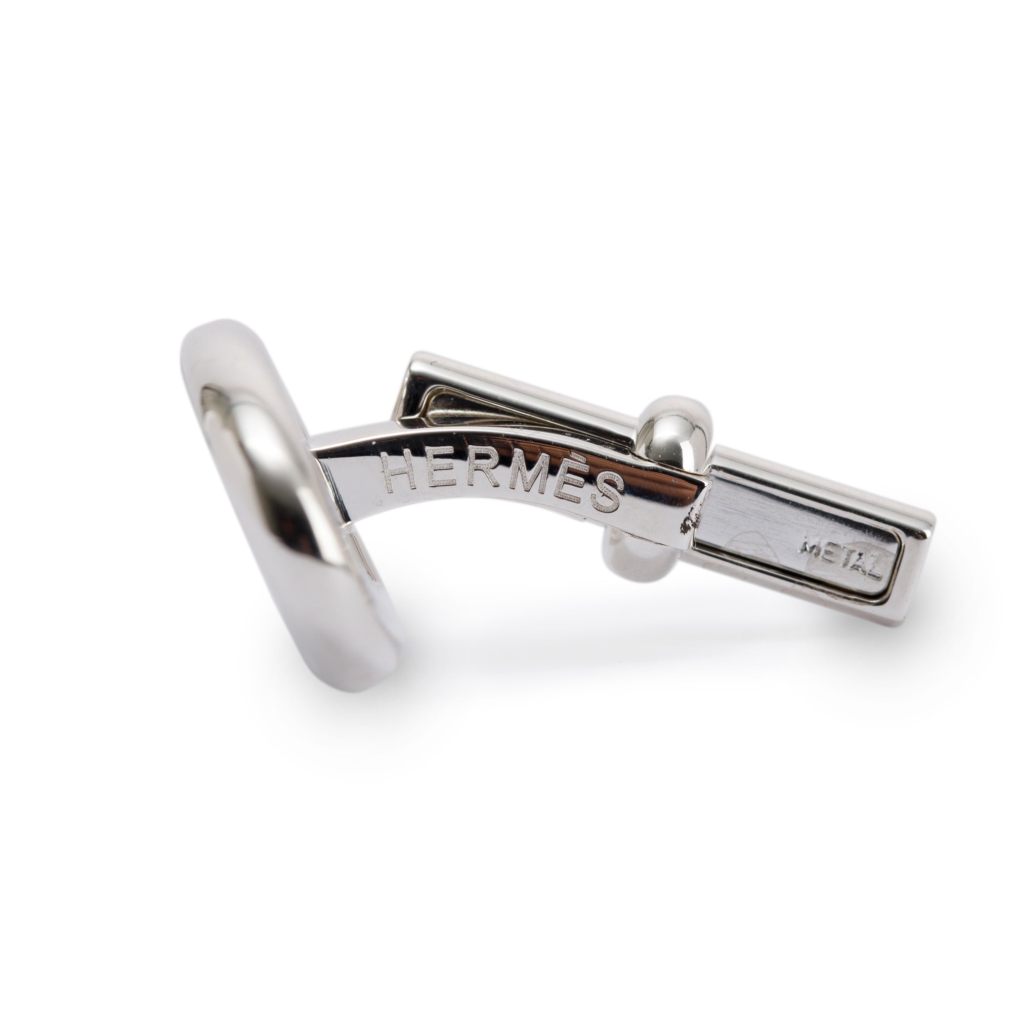 Hermes Sterling Silver Chaine D'Ancre Cufflinks w/ Box