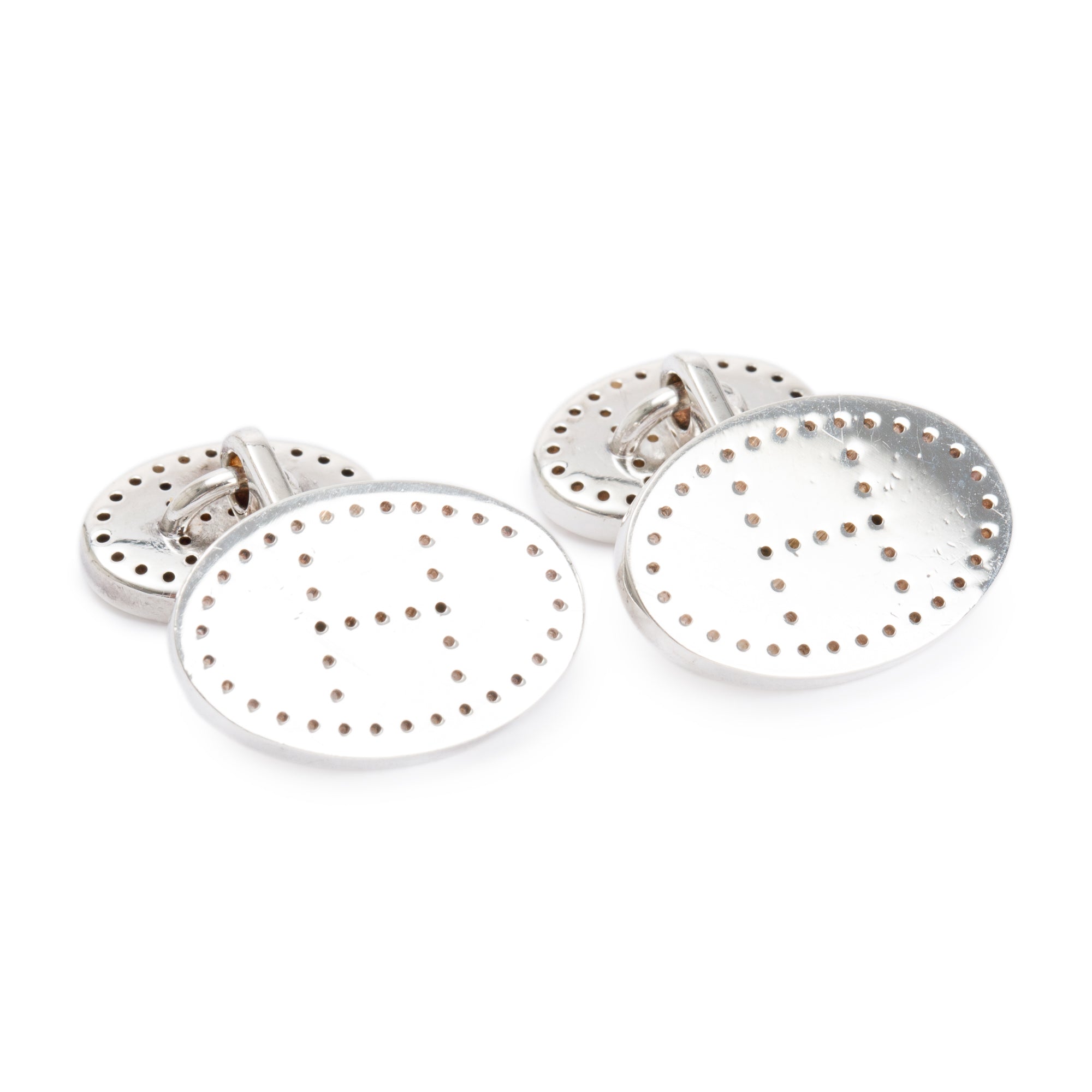 Hermes Sterling Silver Eclipse Cufflinks