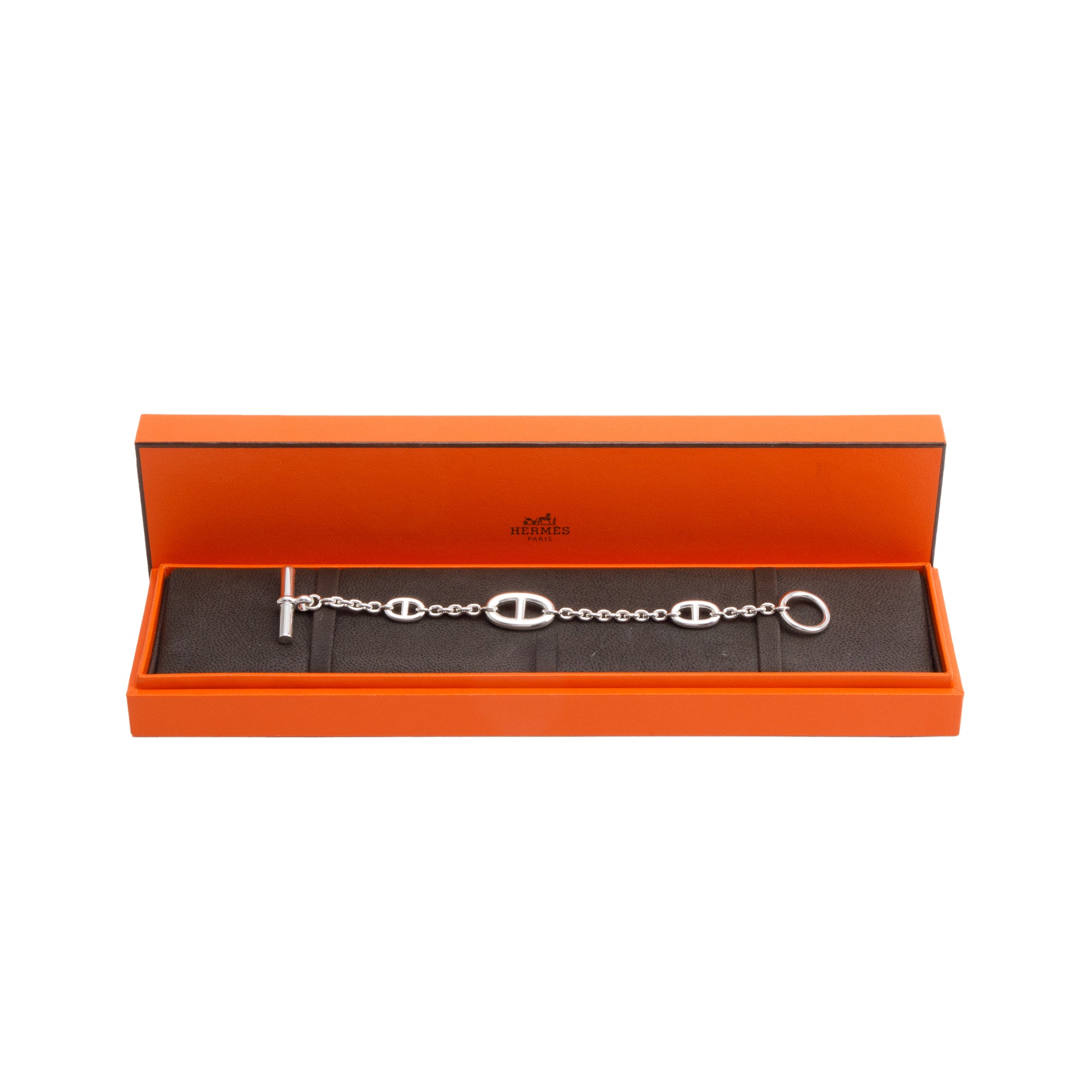 Hermes Sterling Silver Farandole Bracelet w/ Box