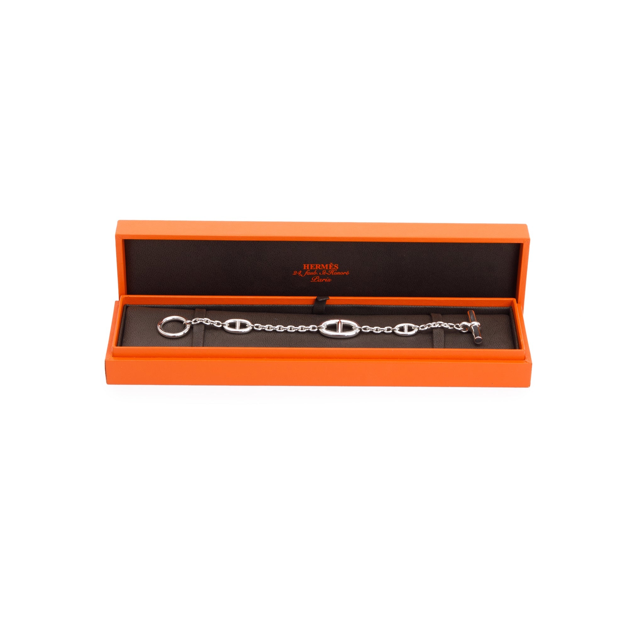 Hermes Sterling Silver Farandole Bracelet w/ Box