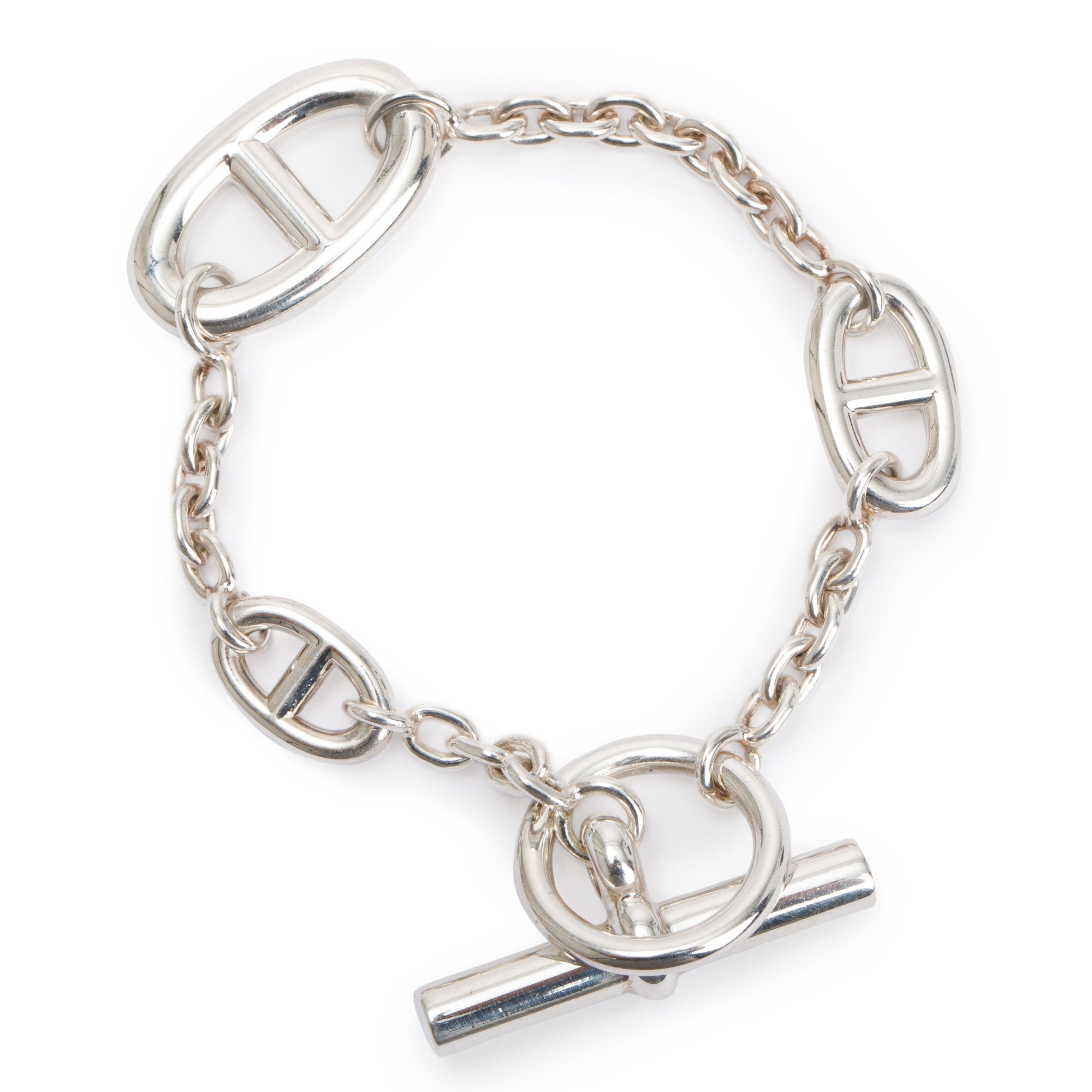 Hermes Sterling Silver Farandole Bracelet w/ Box