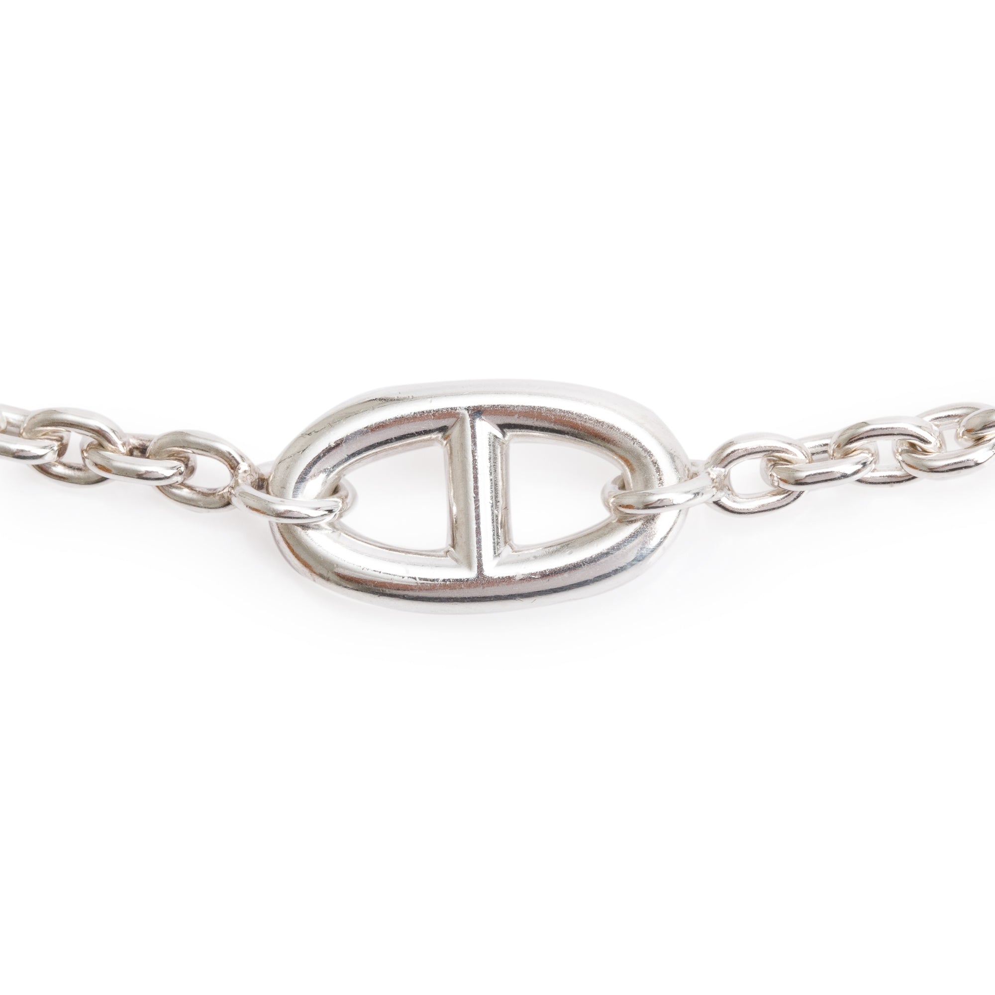 Hermes Sterling Silver Farandole Long Necklace, 120 cm w/ Box