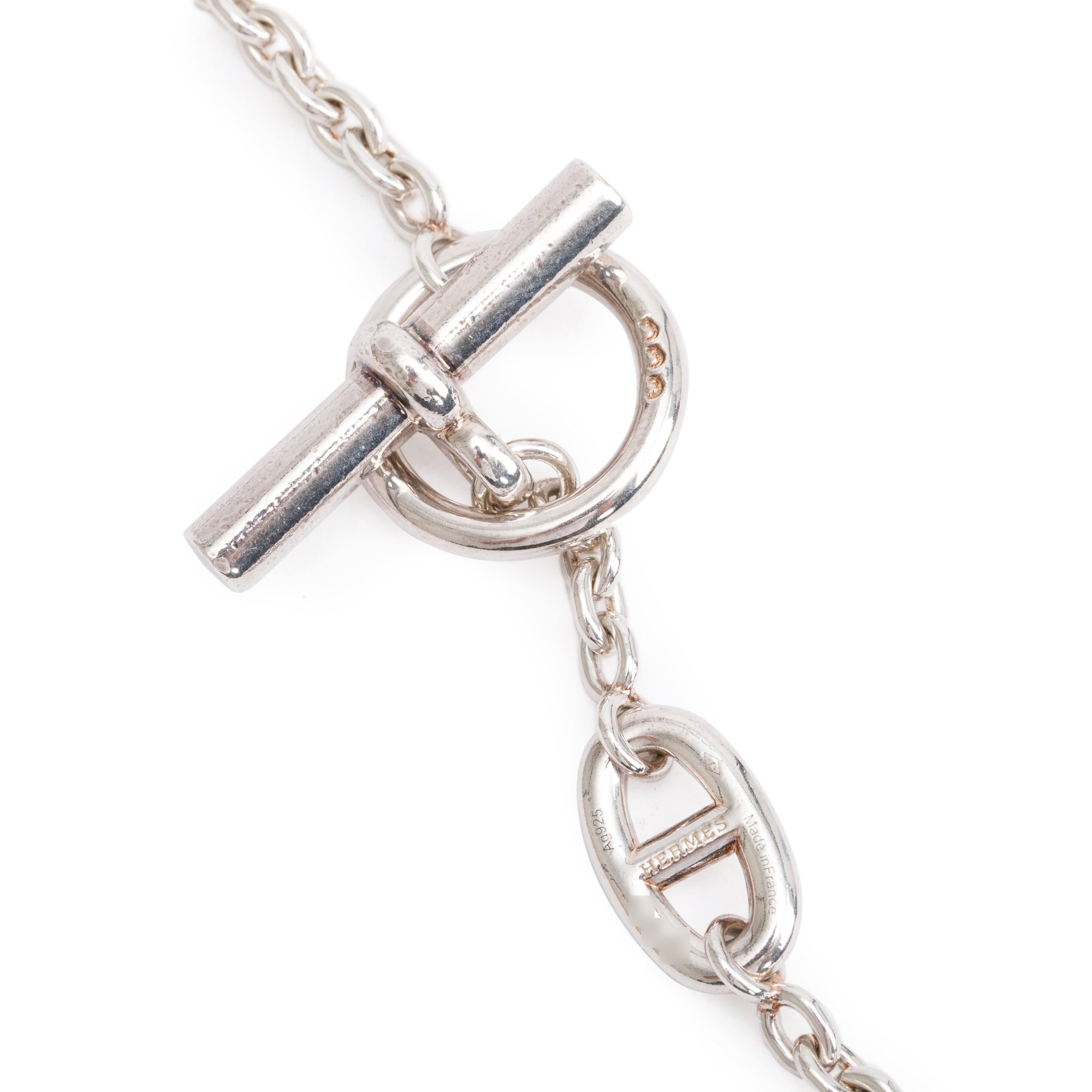 Hermes Sterling Silver Farandole Long Necklace, 160 cm w/ Box