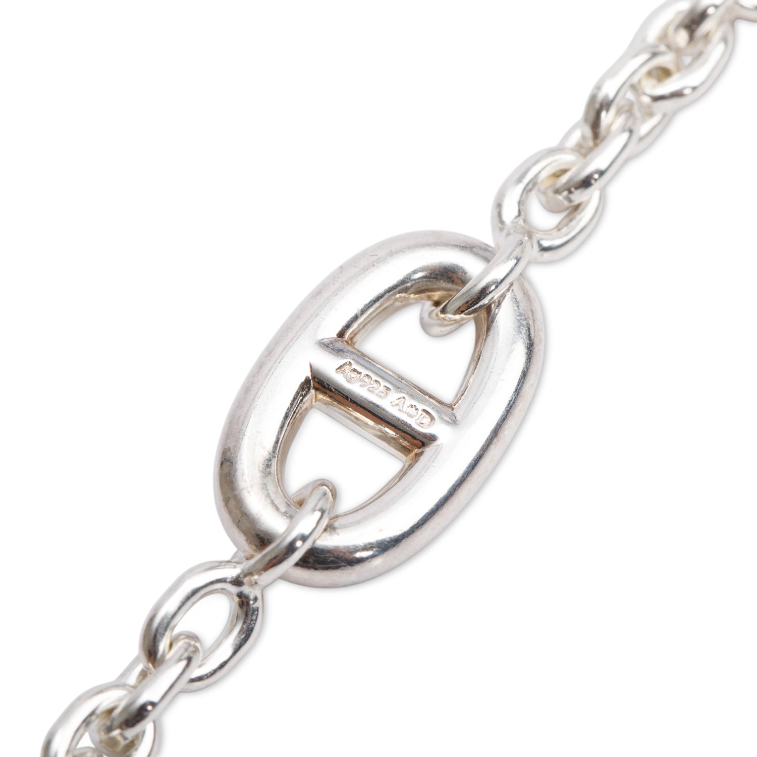 Hermes Sterling Silver Farandole Long Necklace 160 w/ Box