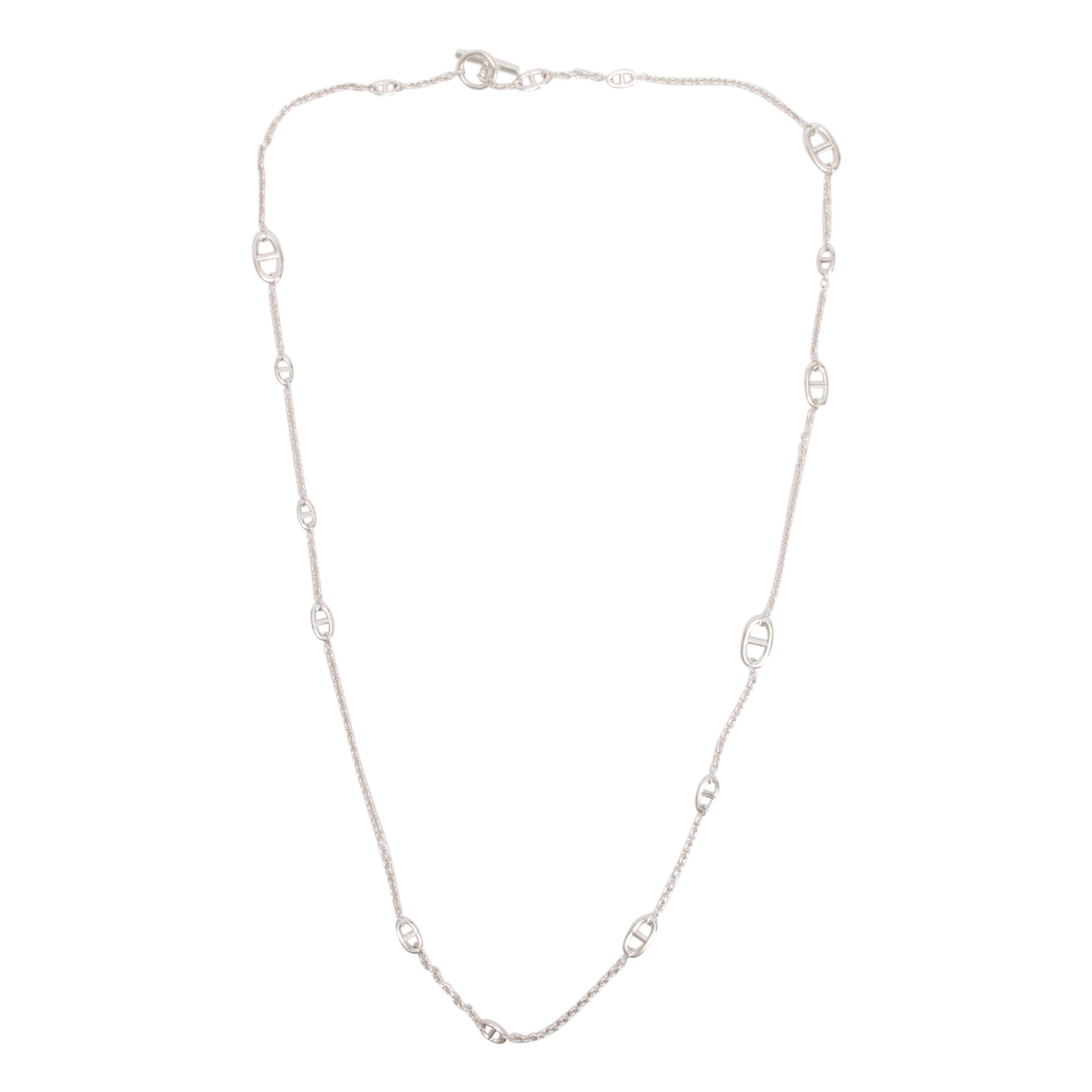 Hermes Sterling Silver Farandole Long Necklace