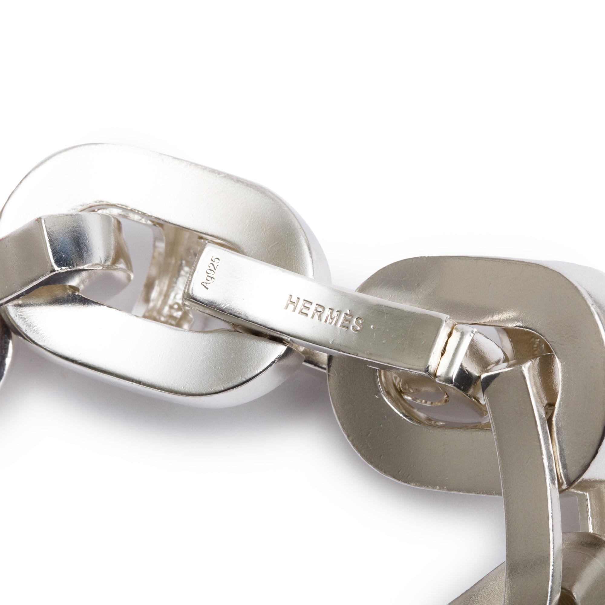 Hermes Sterling Silver Largo Link Bracelet w/ Box