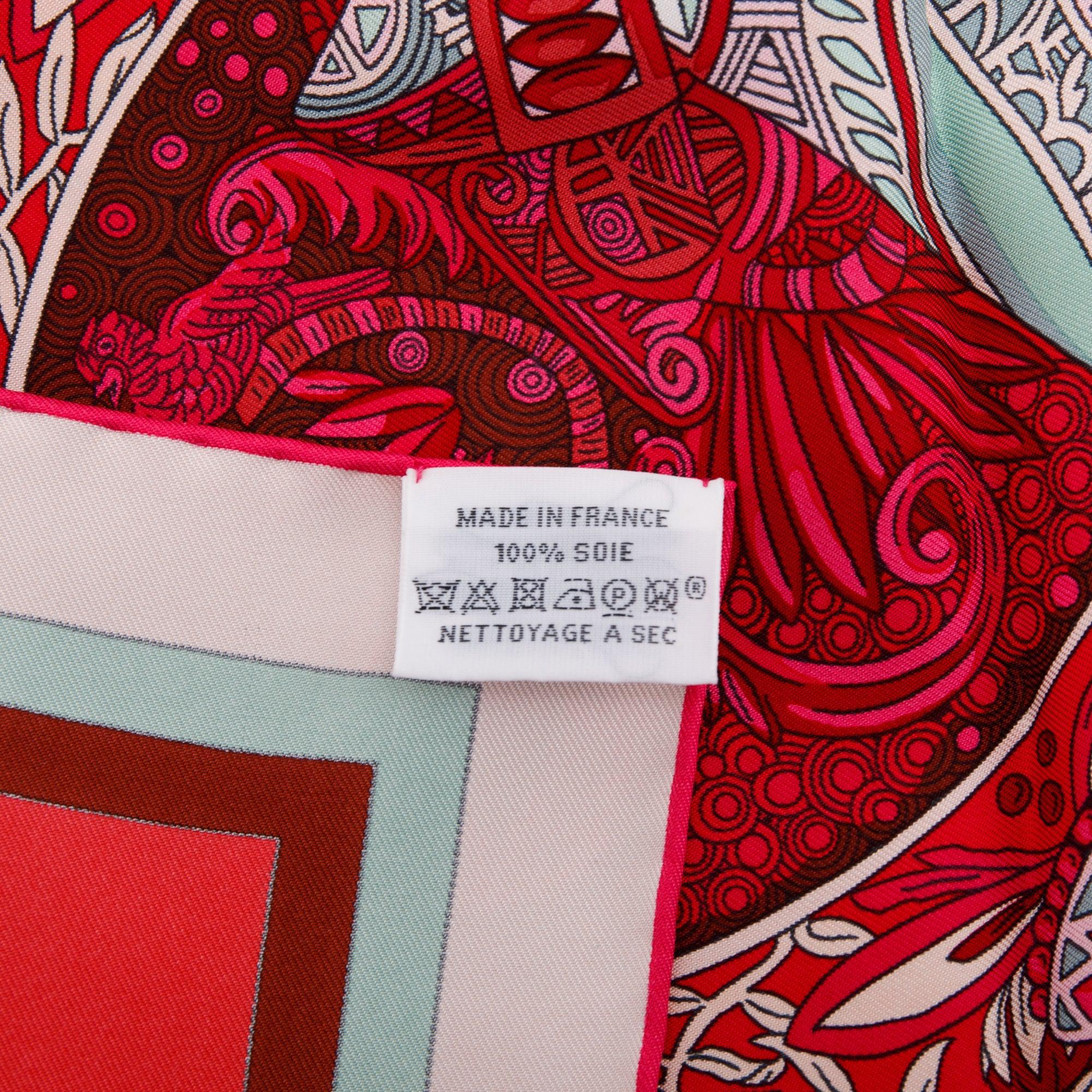 Hermes 'Tapis de Selle' Silk Scarf 90 w/ Box